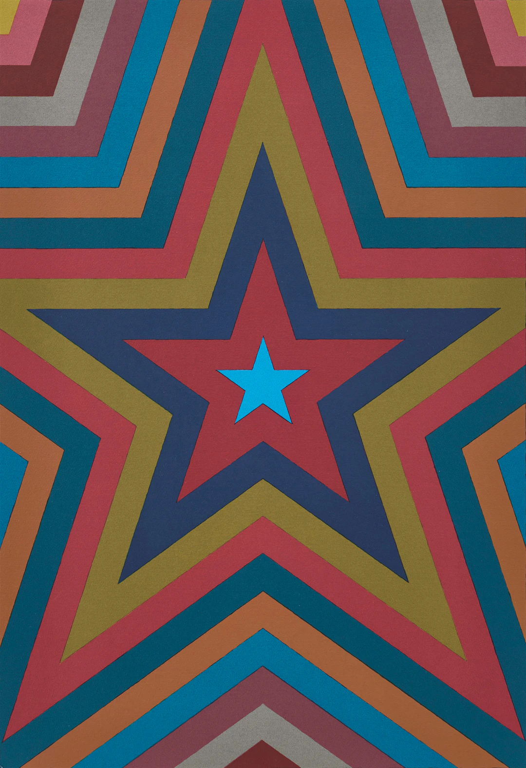 SOL LEWITT. "Five Pointed Star with Color Bands".