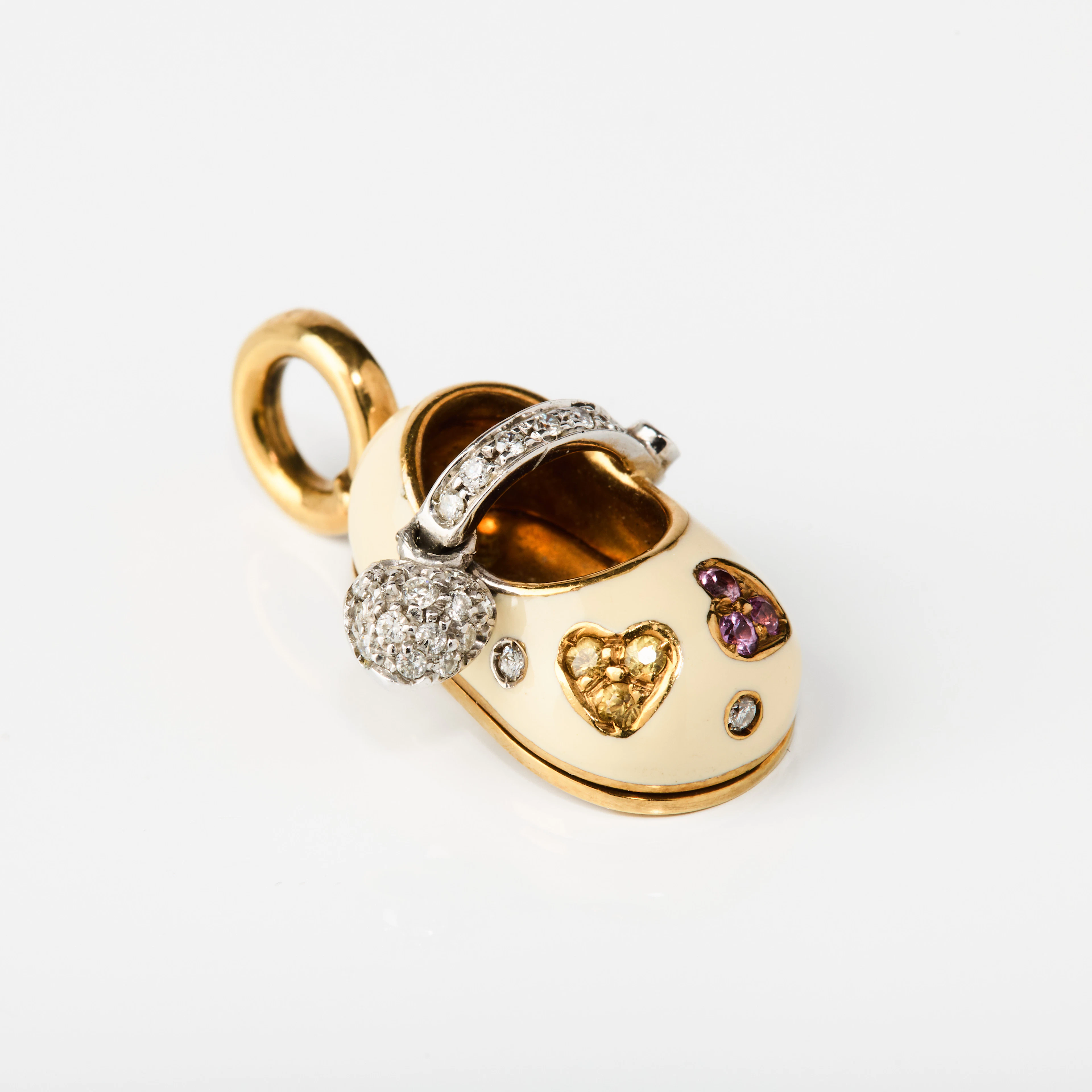 AARON BASHA. Hänge/berlock, "Heart Shoe - The Original Baby Shoe"
