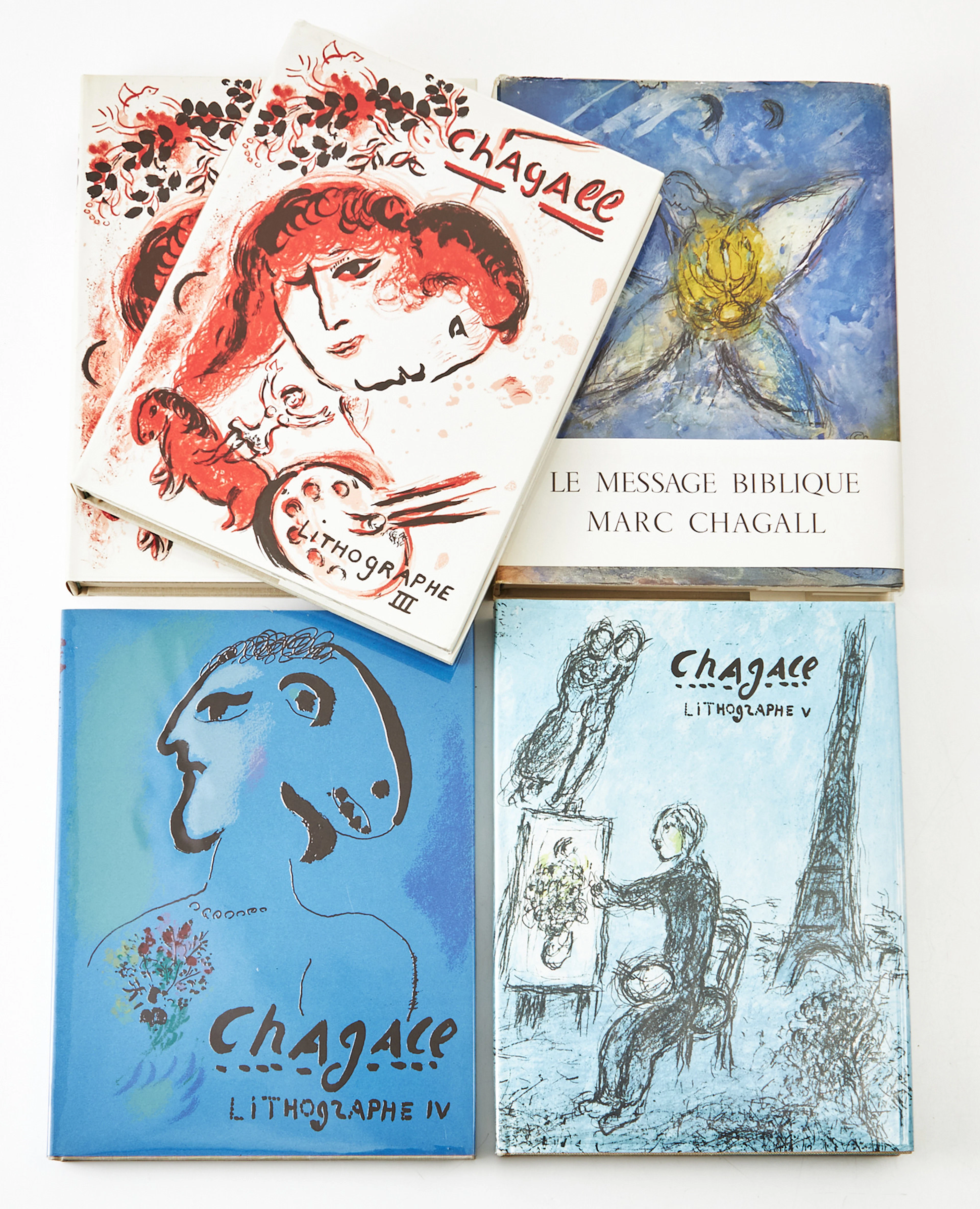 MARC CHAGALL. "Litographe III, 2 st., Litographe IV" och "Litographe