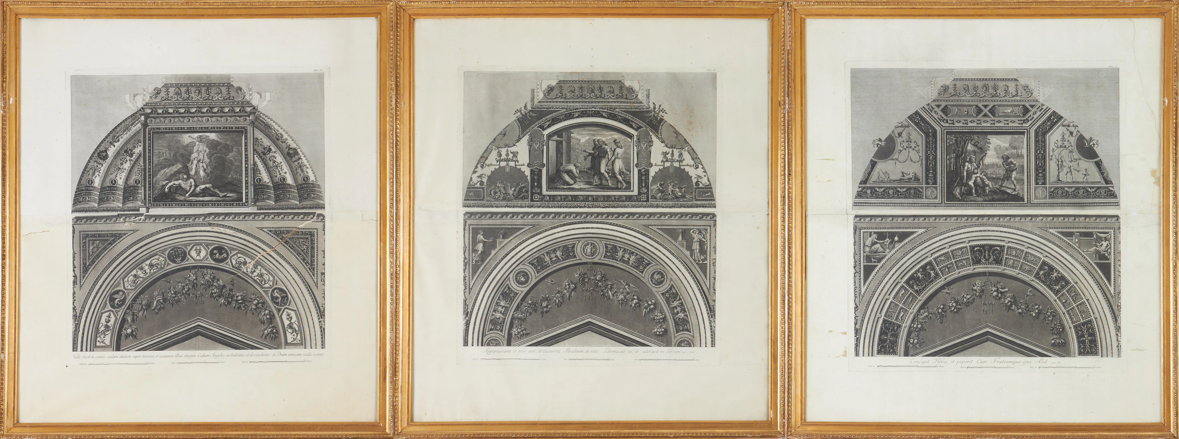 GIOVANNI TREVISAN VOLPATO. Gravyrer, 3 st, efter Raffaello Sanzio