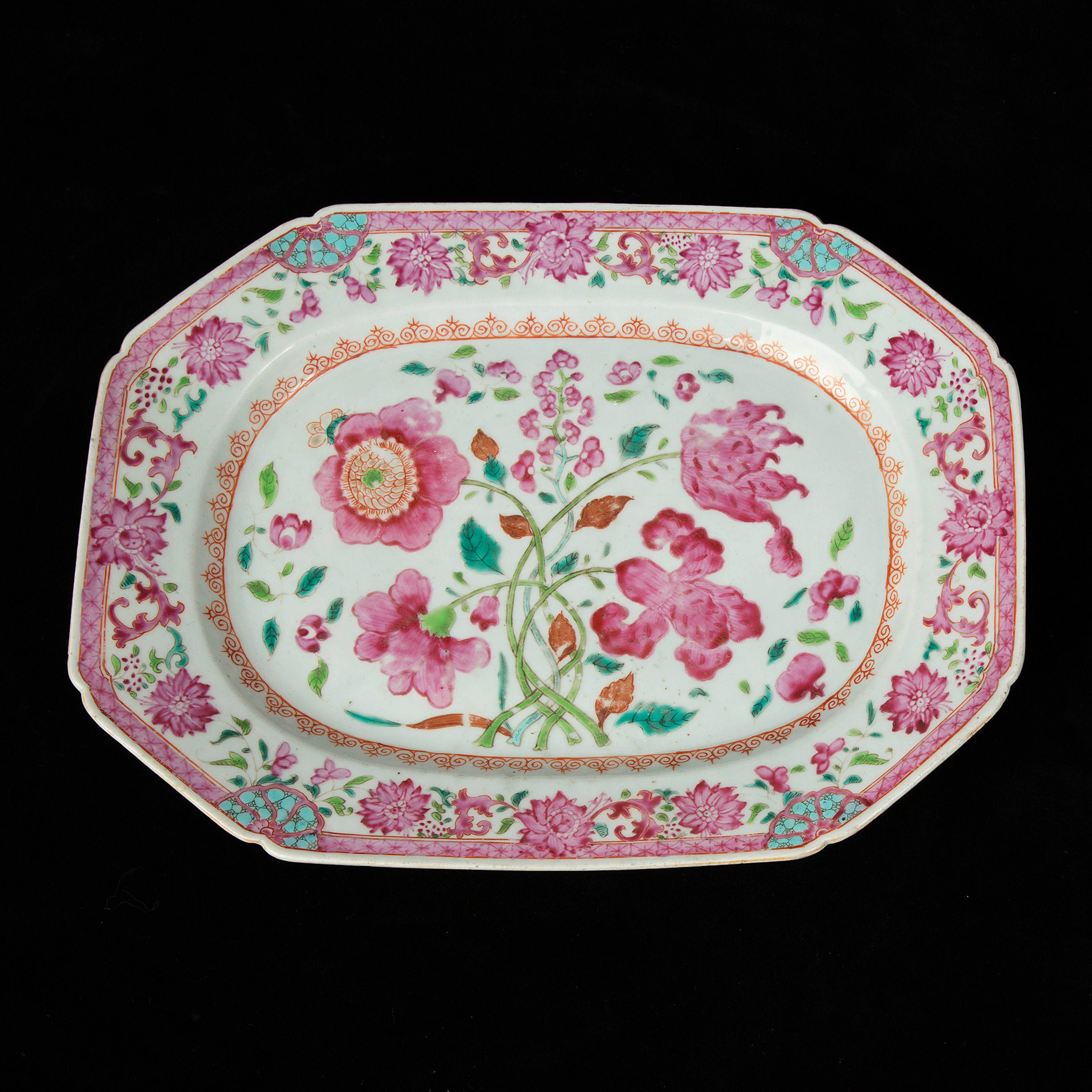 FAT, porslin, famille rose, Kina, 1700-tal.