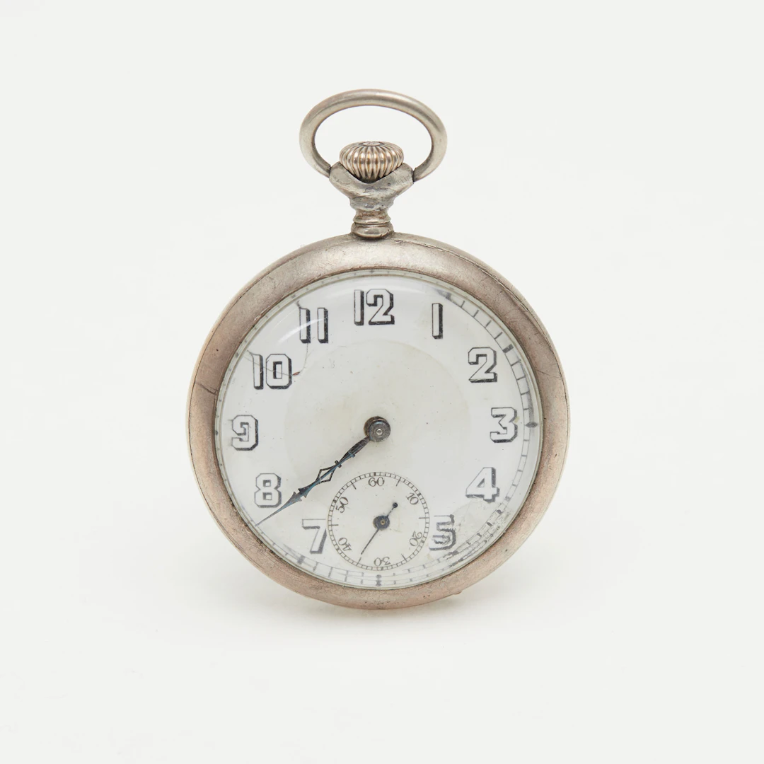 JUNGHANS. Lépine-Taschenuhr, 800er Silber, um 1915, Deutschland.