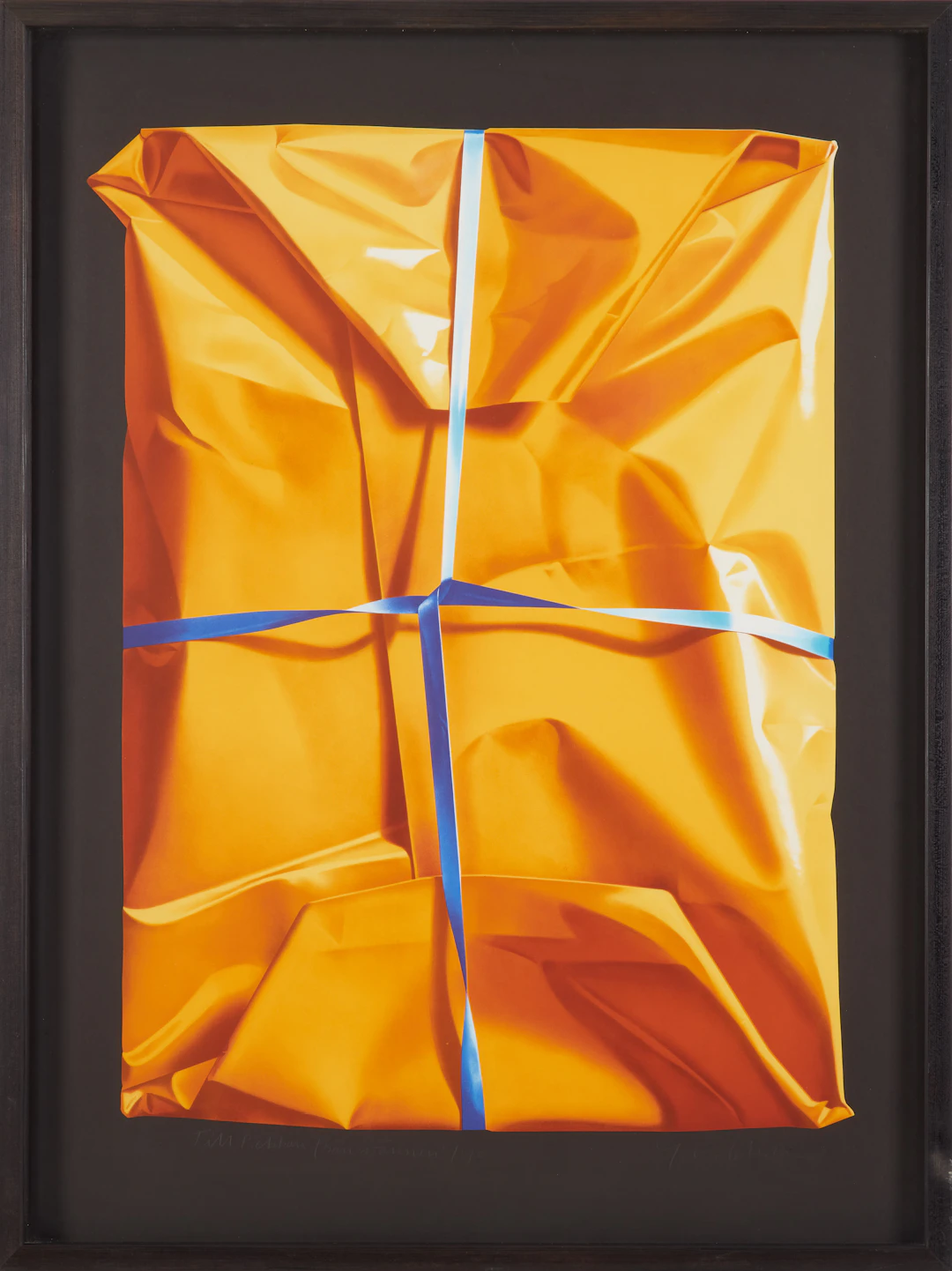 YRJÖ EDELMANN. ORANGE PAKET, färglitografi, signerad och numrerad