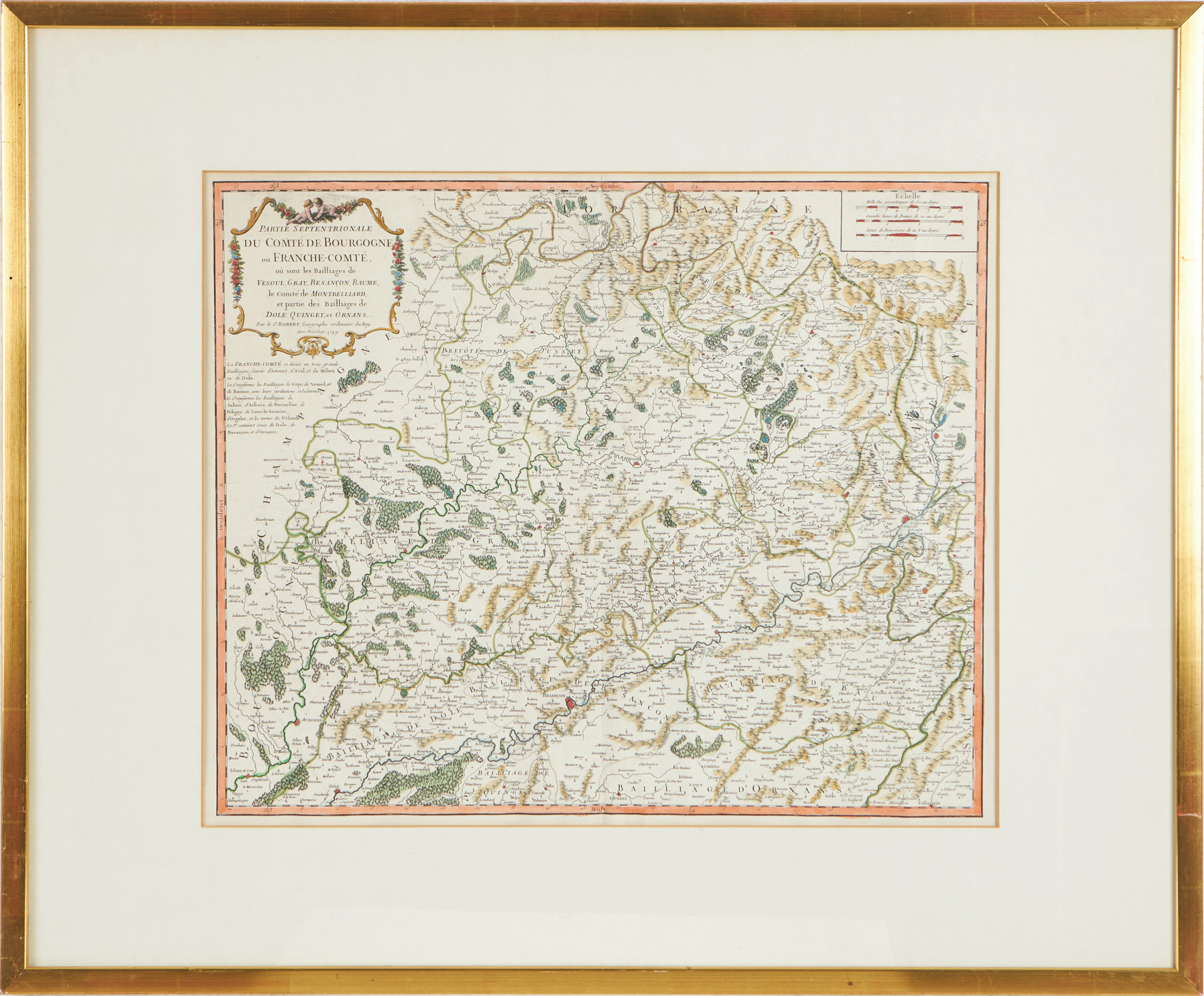 ROBERT DE VAUGONDY, GILLES (1688-1766). Karta, Partie septentrionale