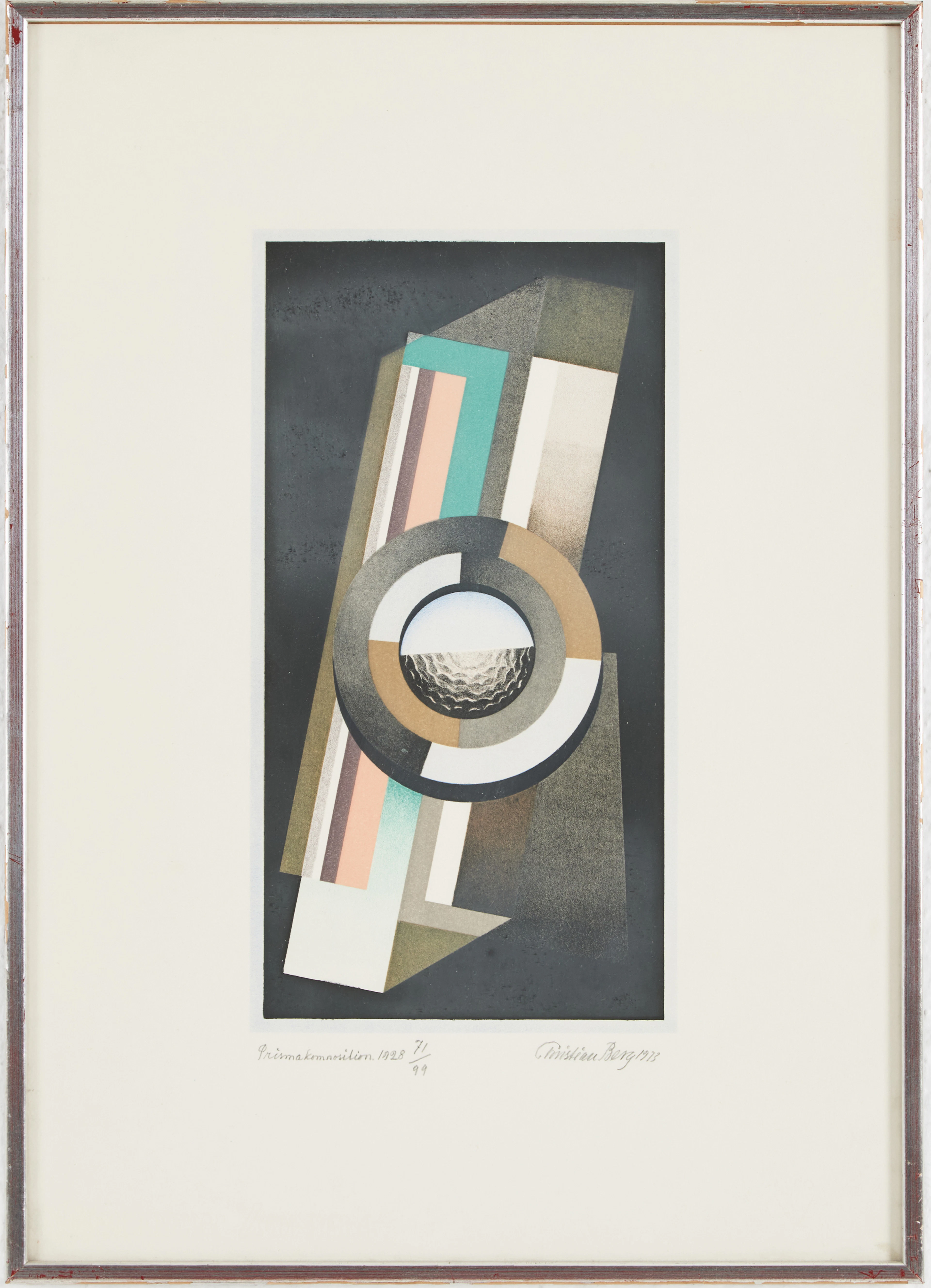 CHRISTIAN BERG. "Prisma komposition 1928".