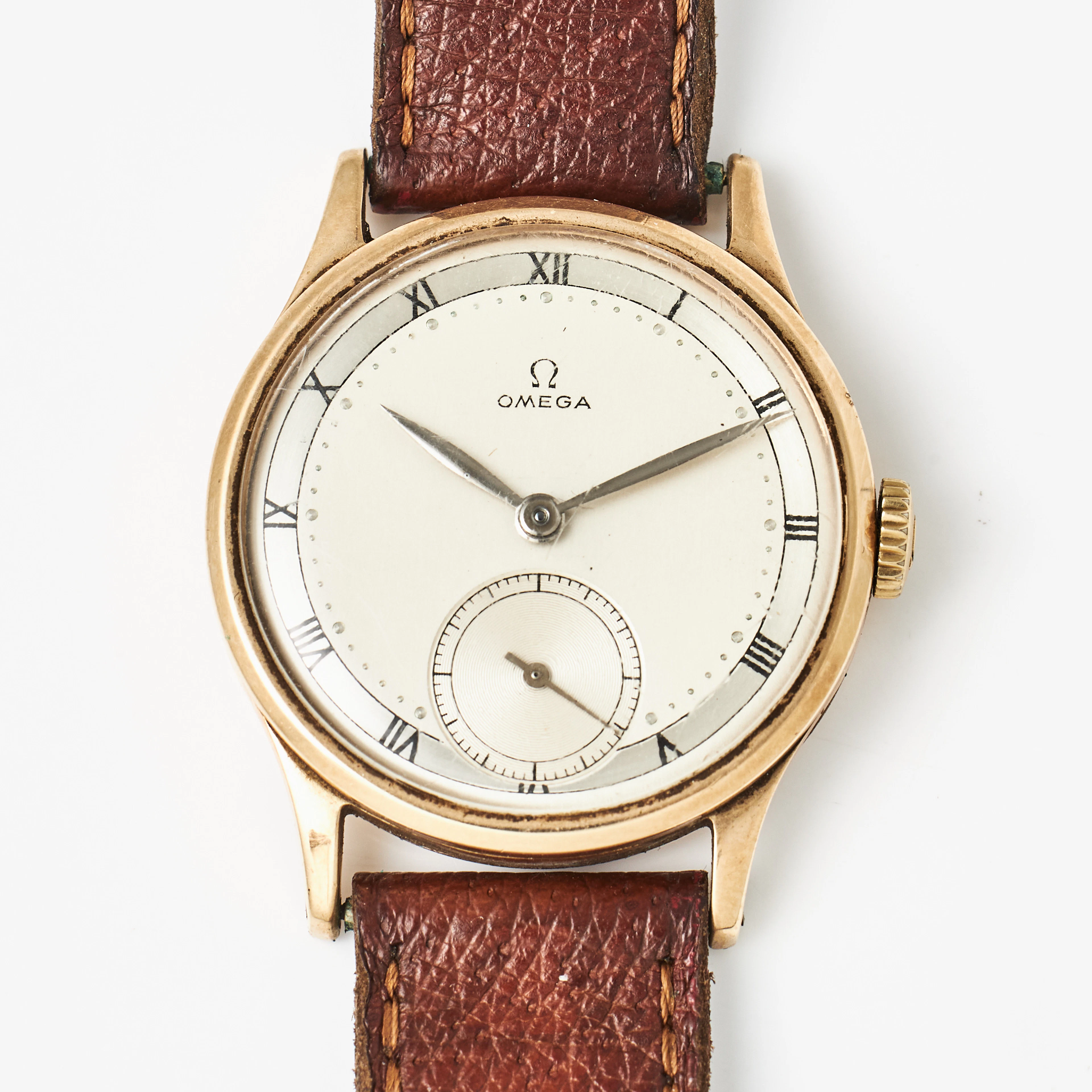 OMEGA, "J.P. Brandt", armbandsur, 33,5 mm, 14K guld, ca 1948.