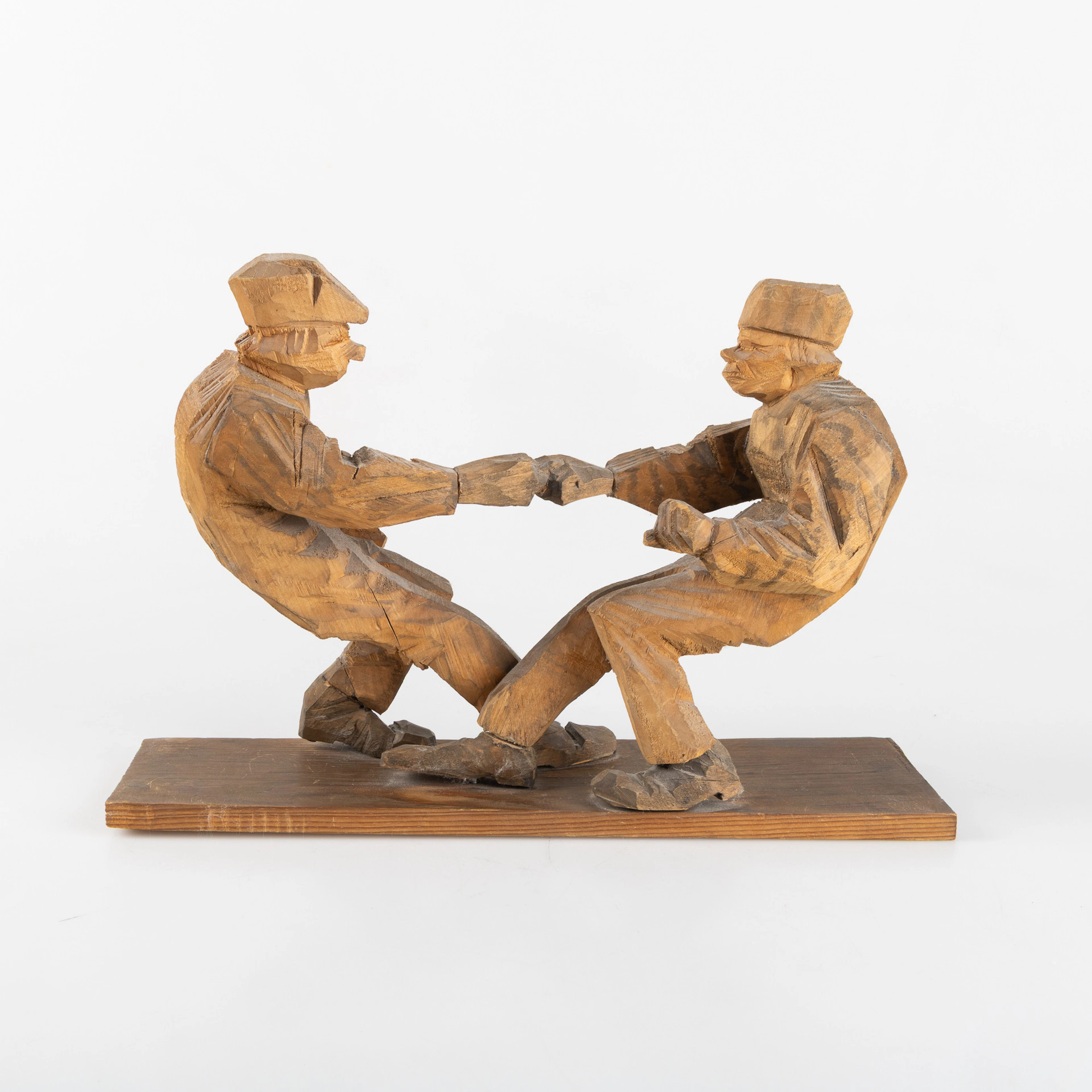 AXEL "DÖDERHULTARN" PETERSSON. Skulptur, Fingerkrok, snidat och delvis