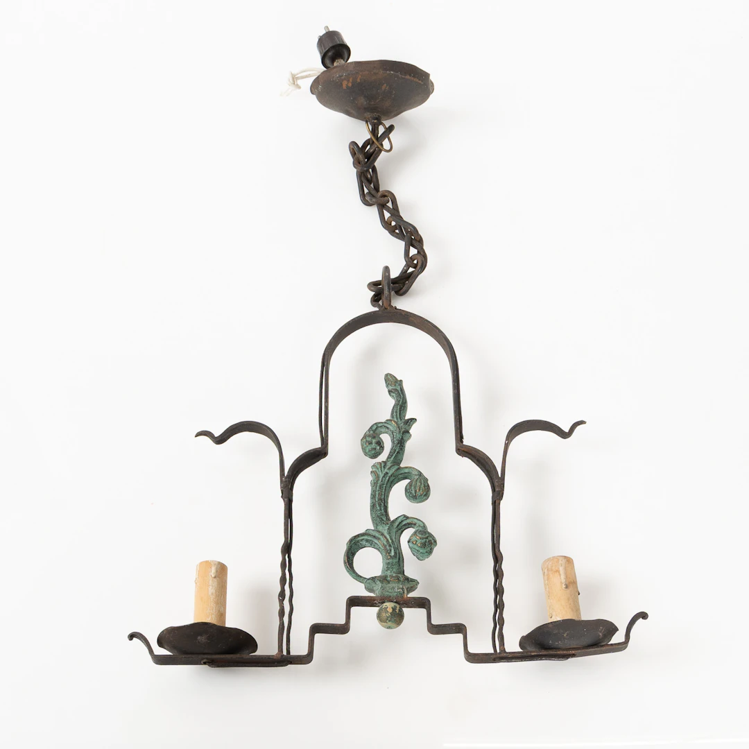 TAKLAMPA I SMIDE, Swedish modern, ca 1920-tal.