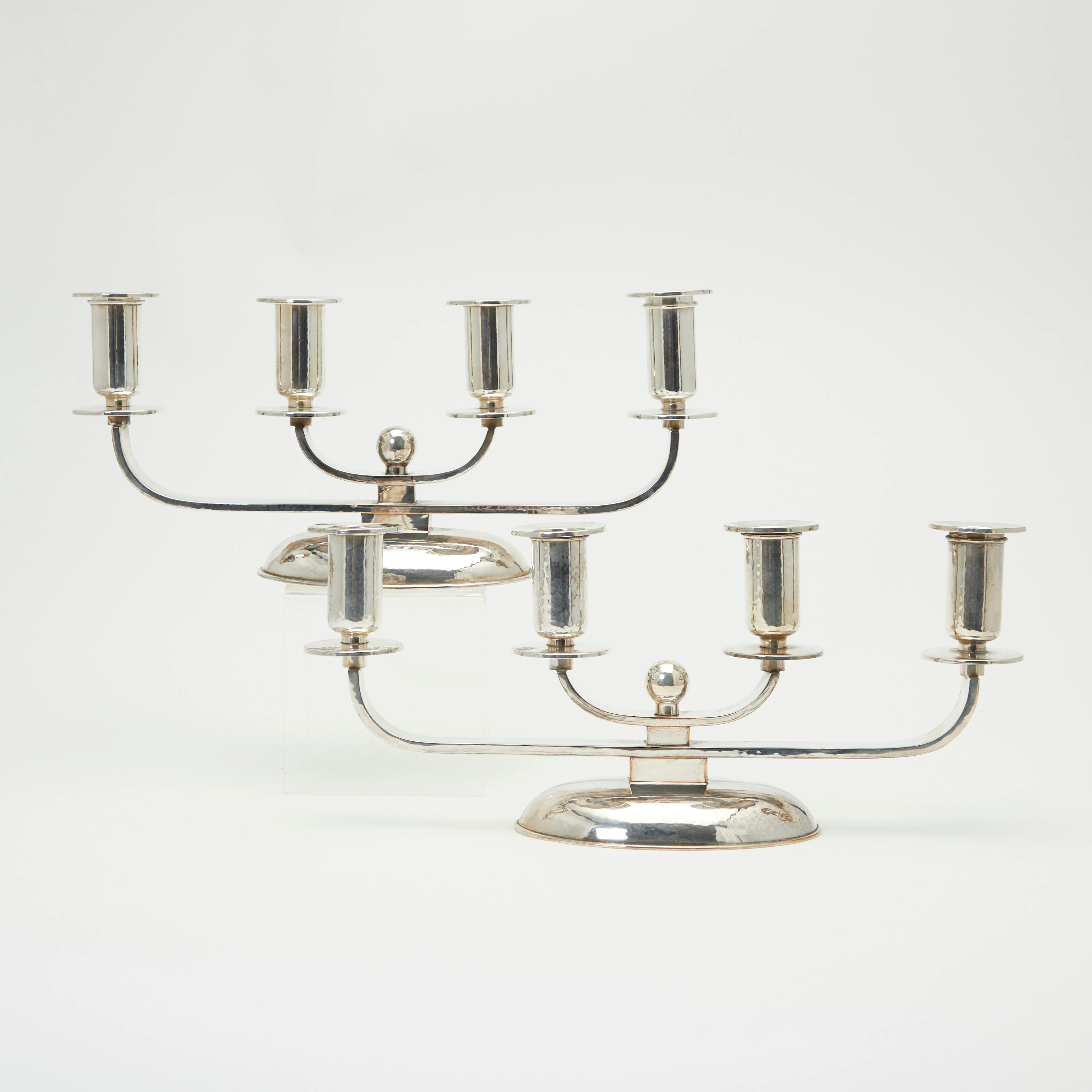 Paar Kerzenleuchter, Art Deco, 835er Silber, 1920-25, Deutschland. (2).