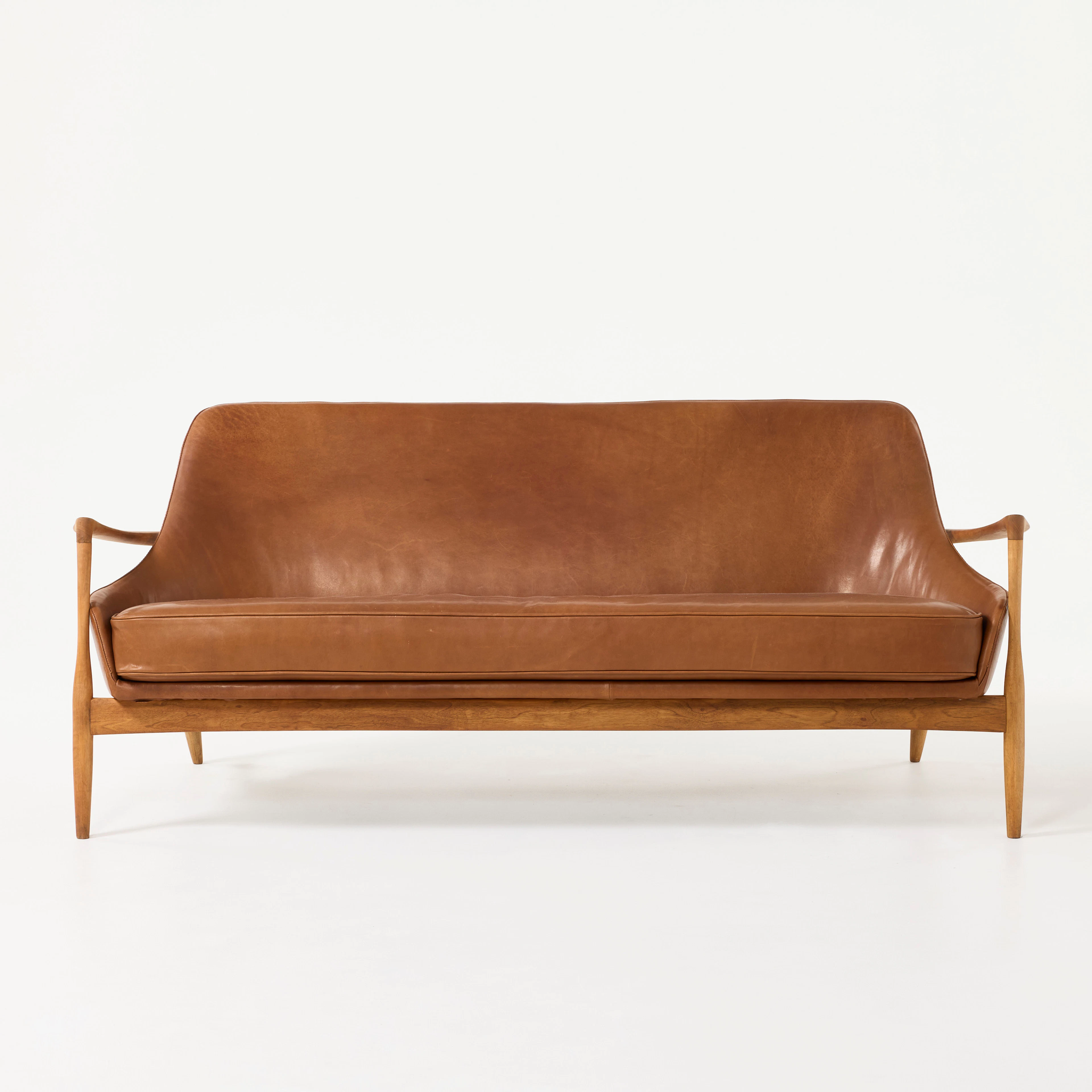IB KOFOD-LARSEN. Soffa, Laauser, Tyskland, 1950-tal, valnöt, klädsel