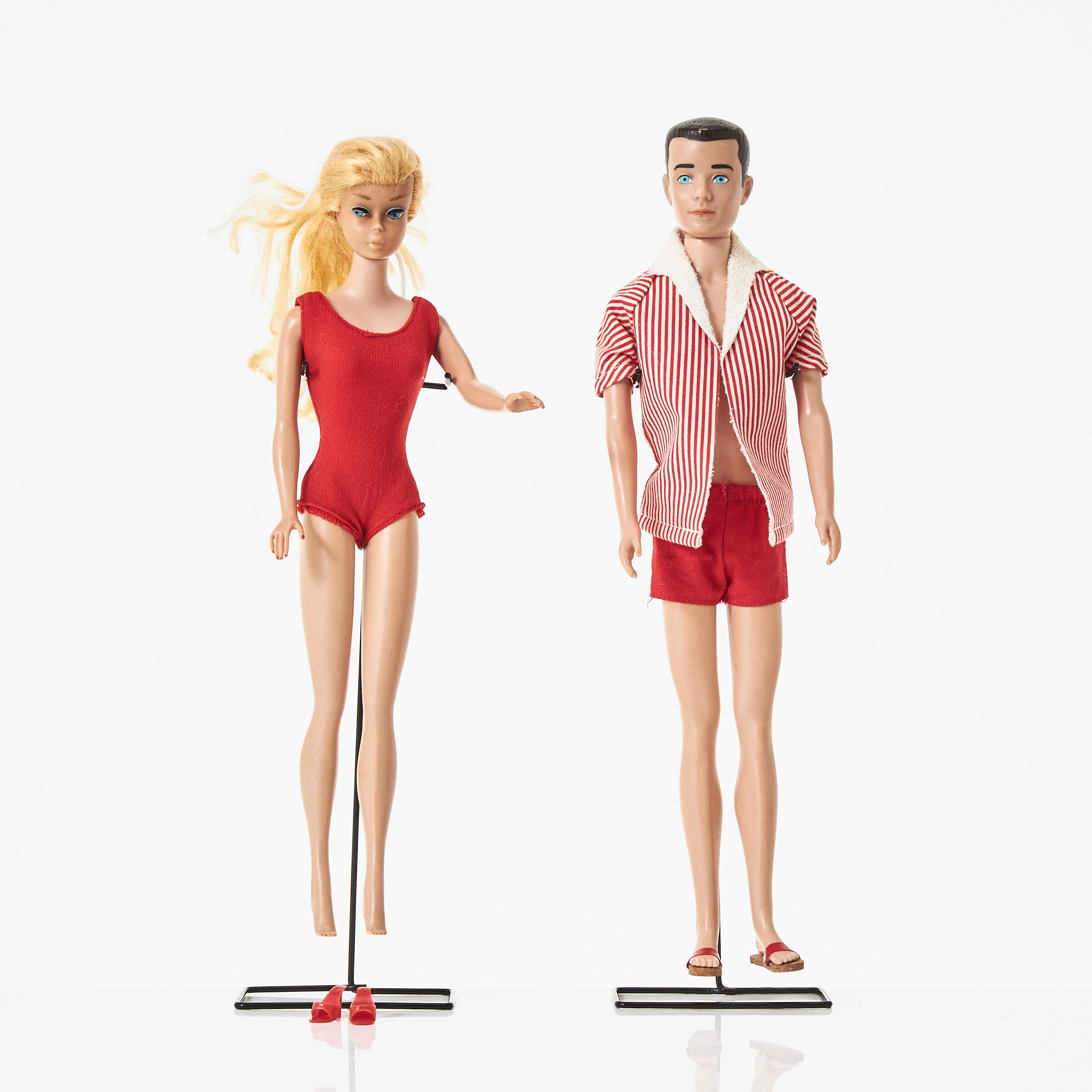 BARBIE, #850 SL Blonde Swirl Ponytail, KEN, #750 SL Brown Molded Hair