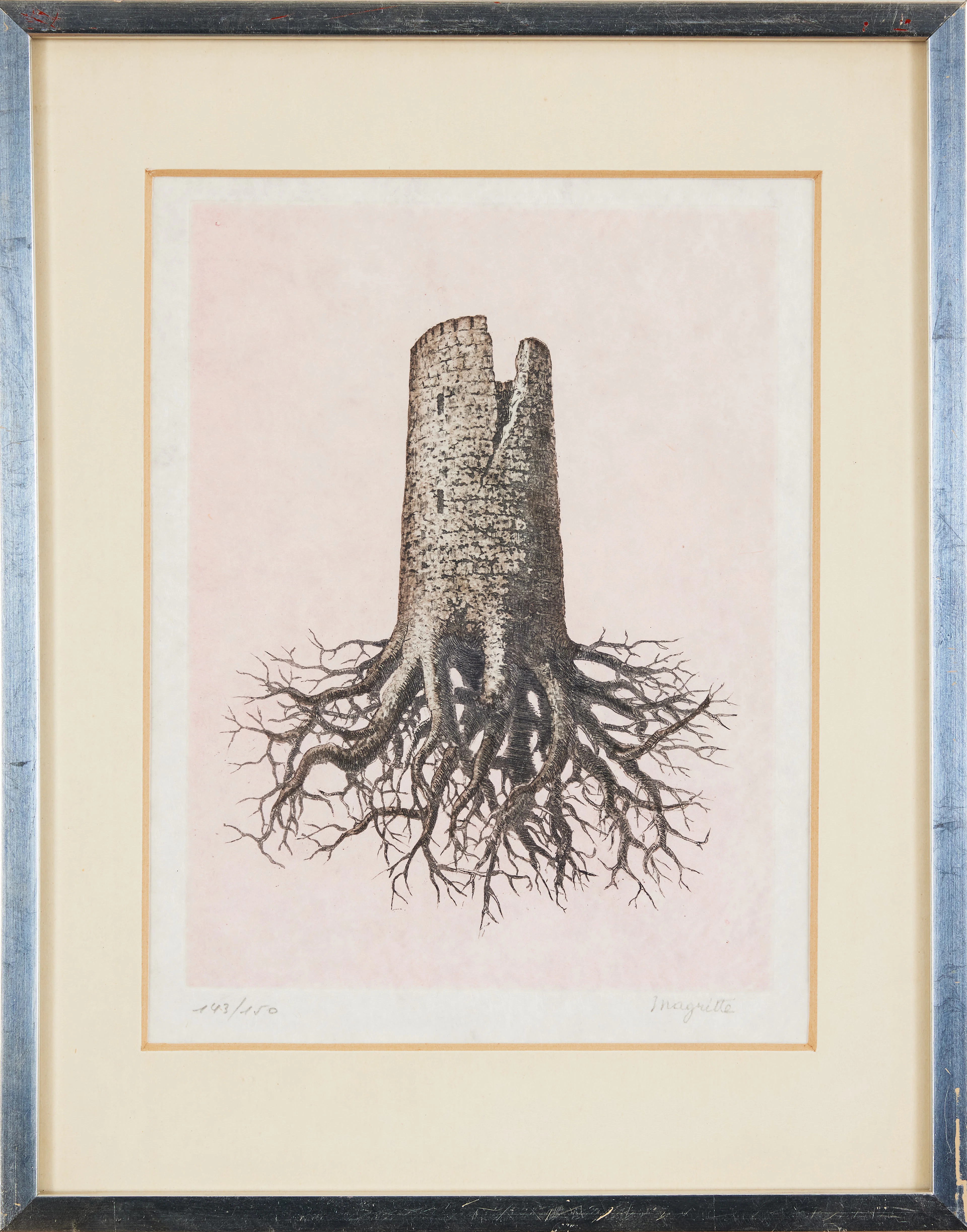 RENÉ MAGRITTE (1898-1967). "La Folie Almayer ou L´Abre Rose", färgetsning