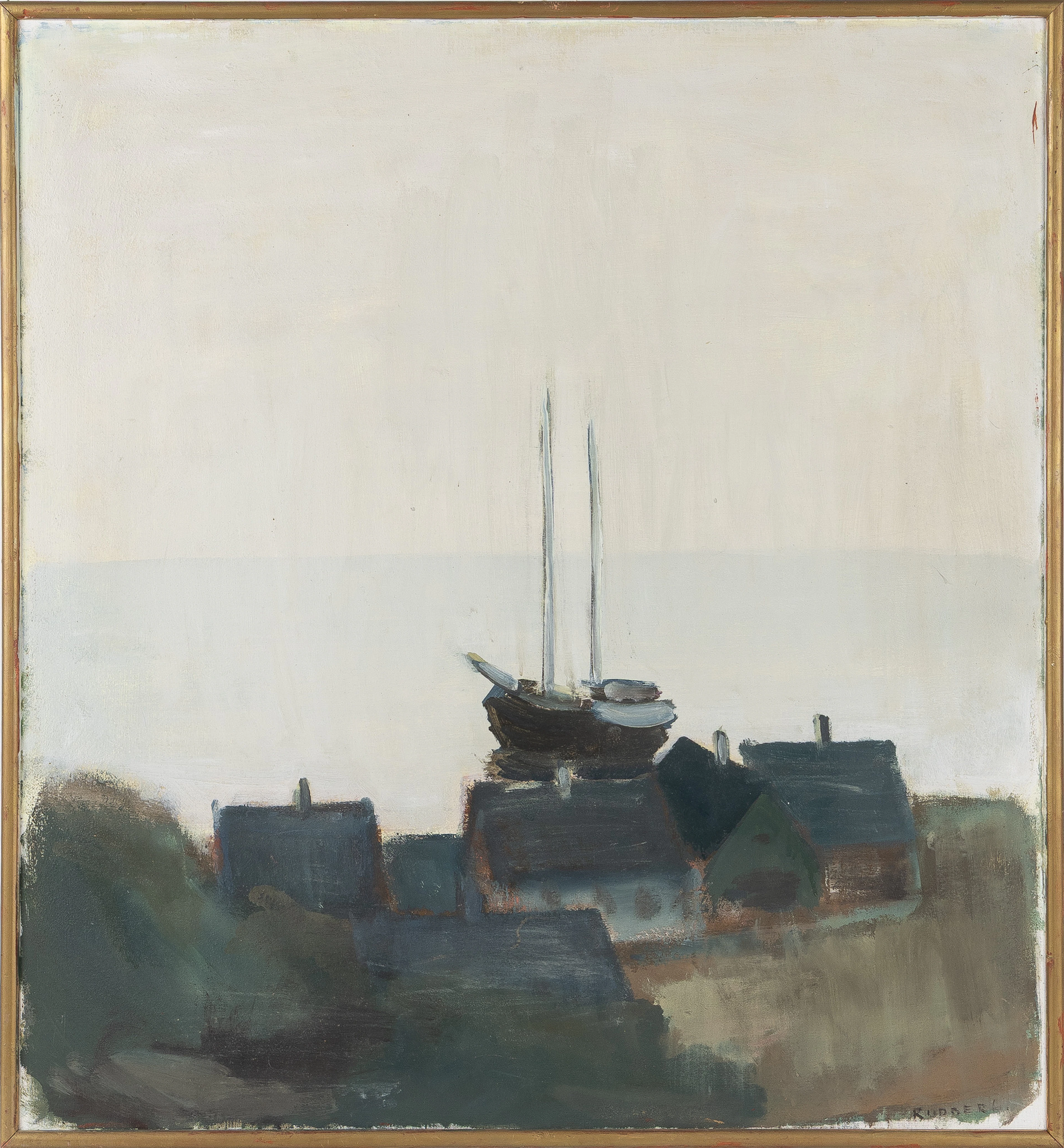 GUSTAV RUDBERG. "kväll i Hven, olja på duk.