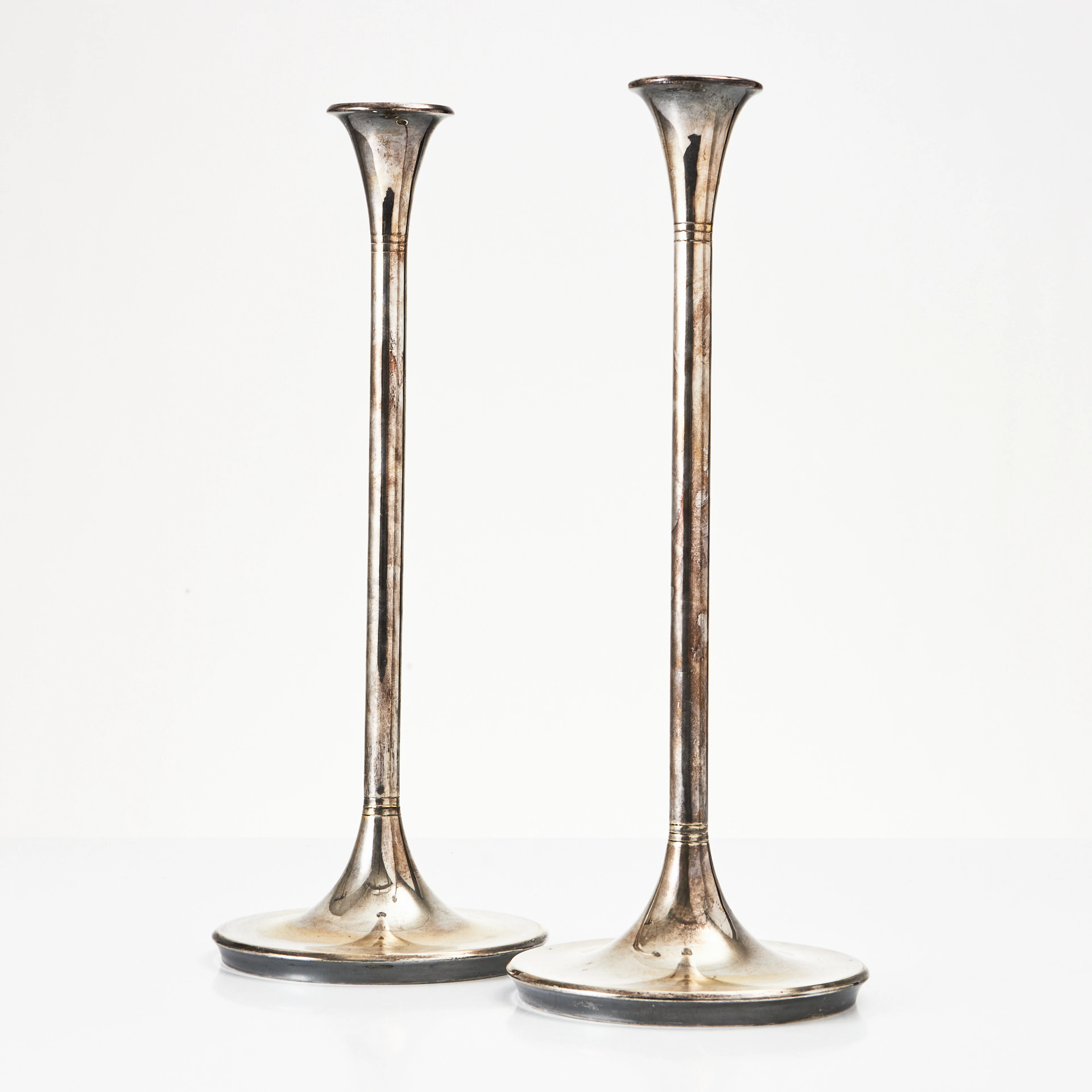 LJUSSTAKAR, 1 par, Villeroy & Boch, 2000-tal, nysilver.