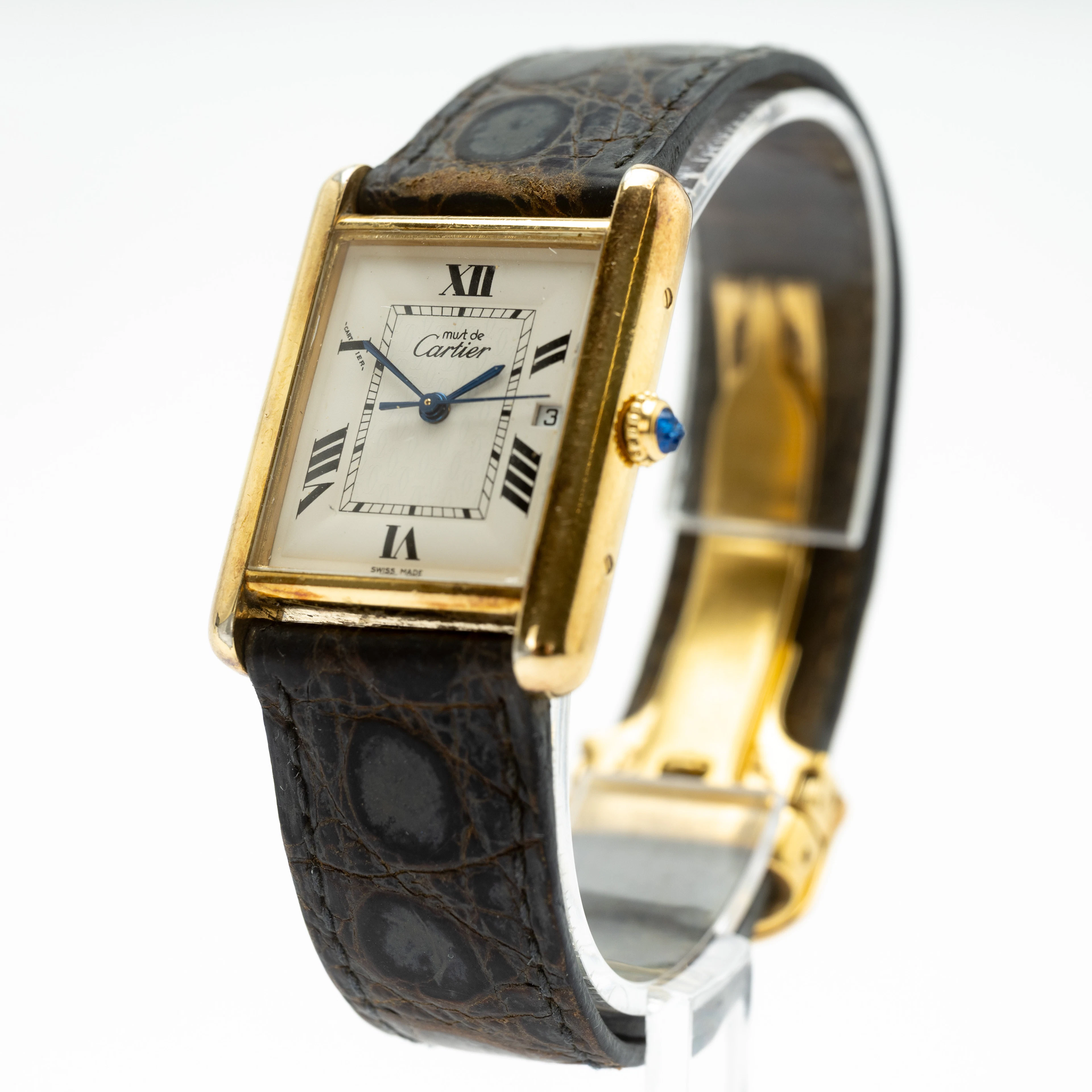 Cartier Tank Armbanduhr.