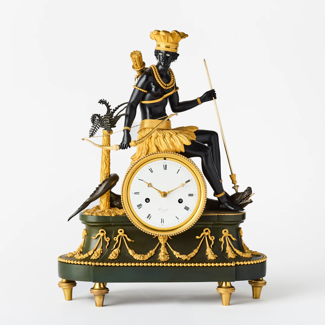 BORDSPENDYL "Pendule avec allégorie de l'Amérique", parisarbete i