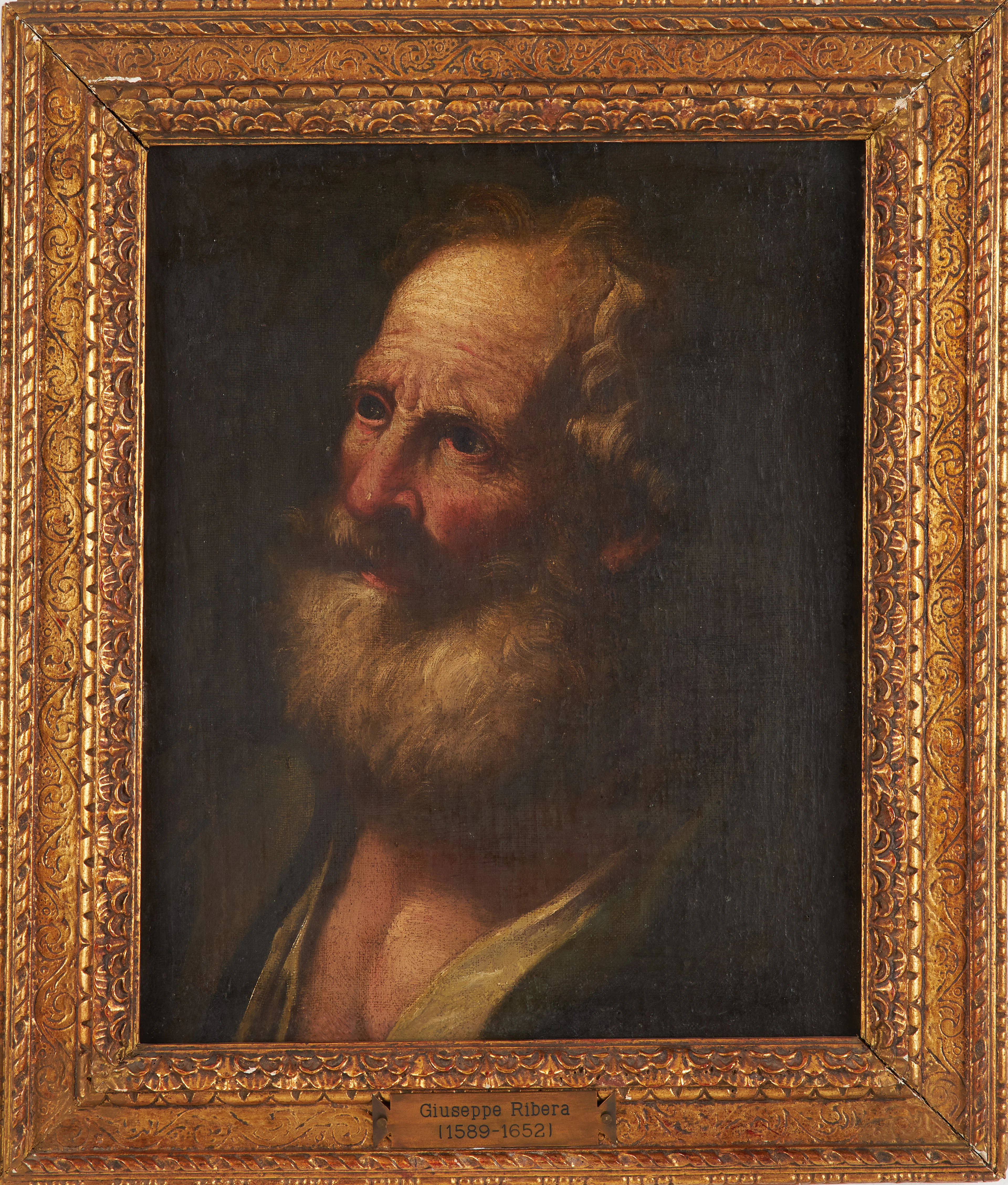 OKÄND KONSTNÄR. REPLIK. Porträtt, italiensk skola Jusepe de Ribera
