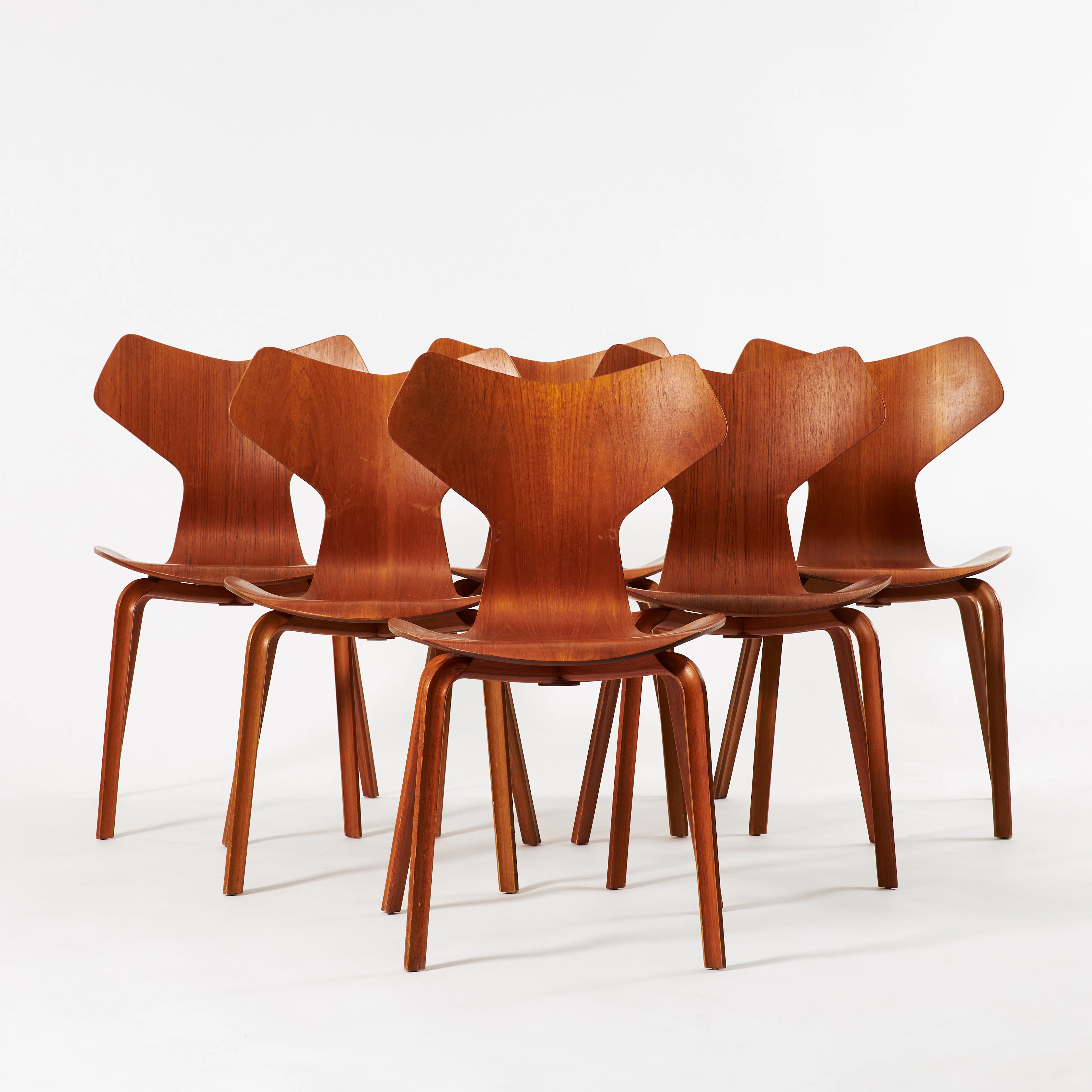 ARNE JACOBSEN. "Grand Prix", stolar, 6 st, Fritz Hansen, Danmark.