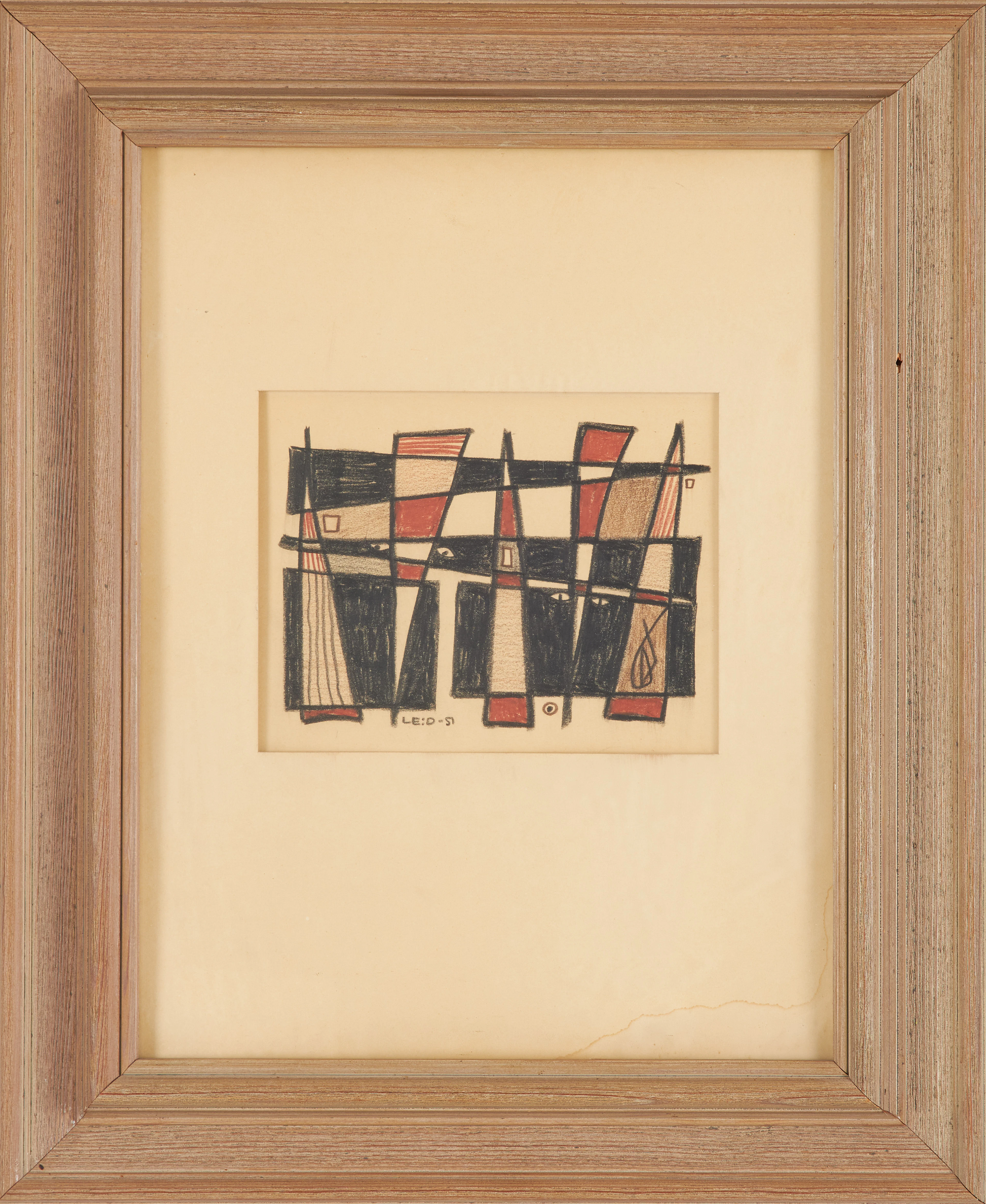 LARS ENGLUND (1933-2025). Figurkomposition, krita på papper, monogramsignerad