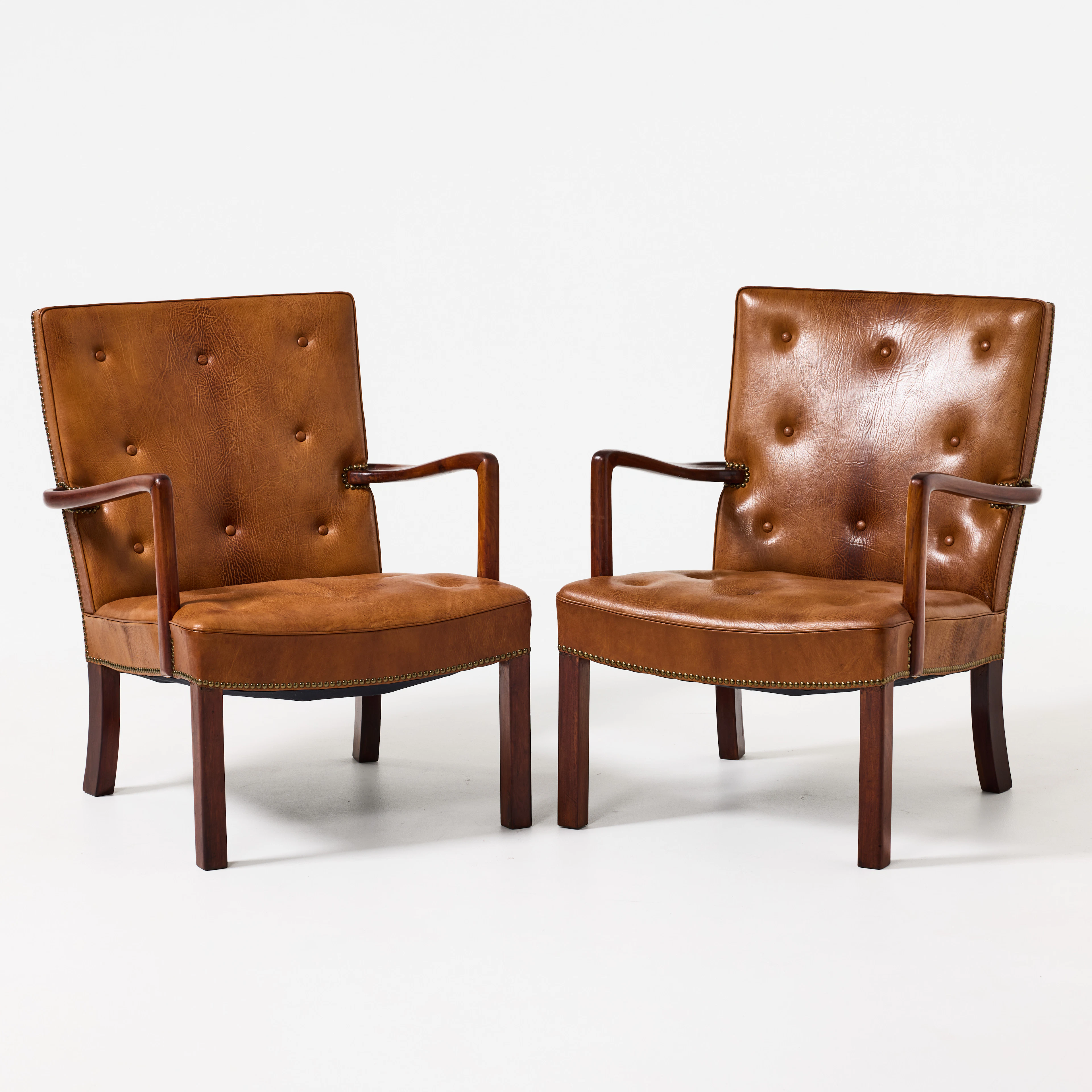 ORLA MØLGAARD-NIELSEN. Karmstolar, ett par, Jacob Kjaer, Danmark 1930-tal