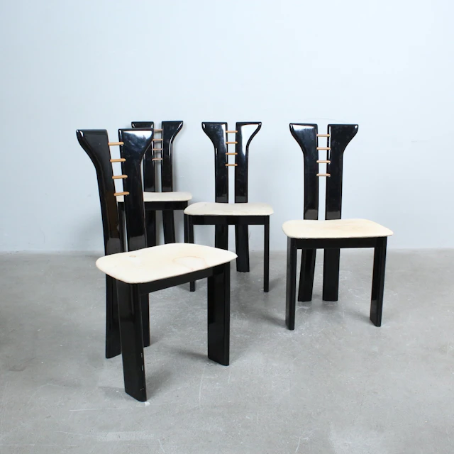 PIERRE CARDIN. für Roche Bobois, Set Stühle/Esszimmerstühle, Stoff