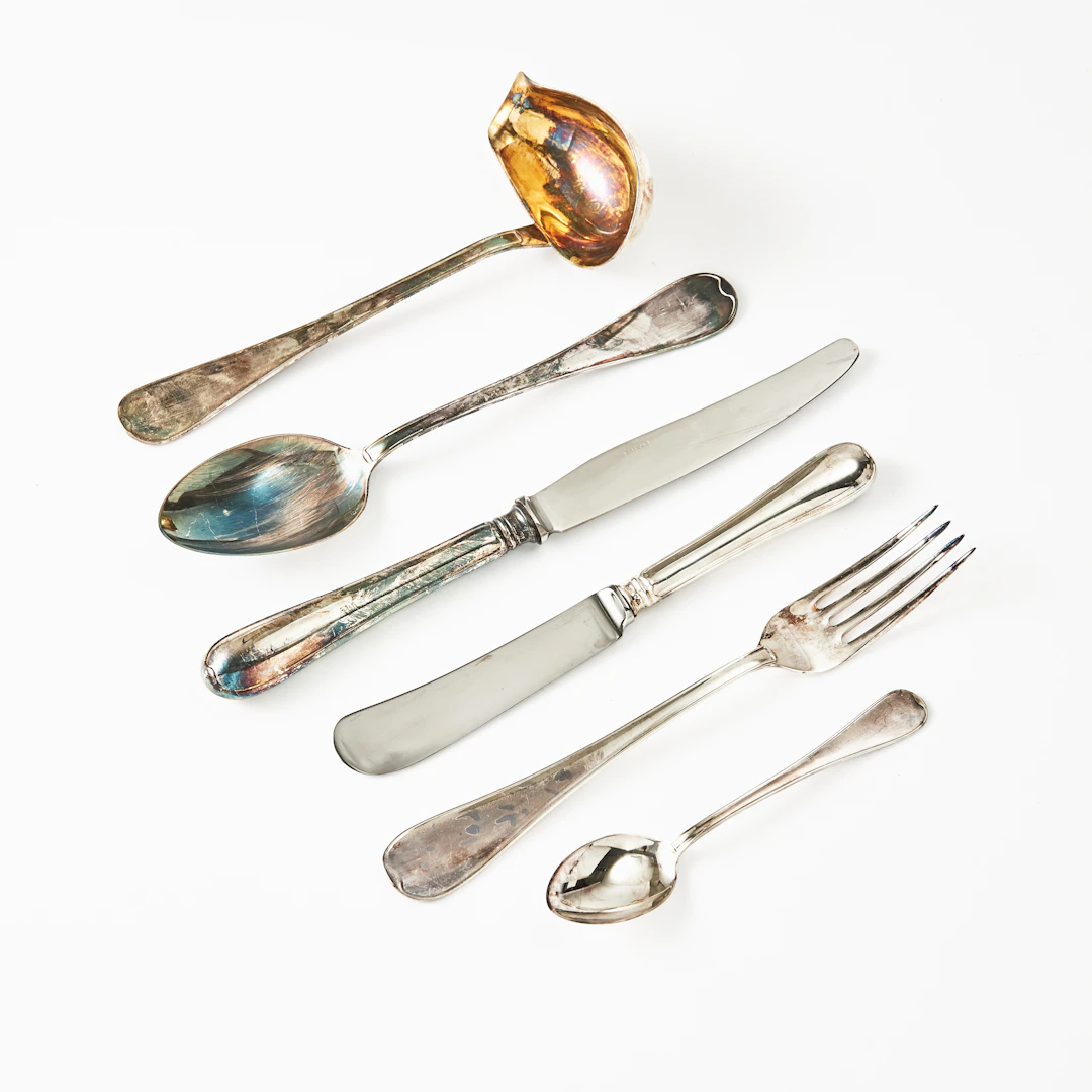BESTICK, 51 dlr., silver, GAB, Stockholm 1970-tal, modell Svensk rund.