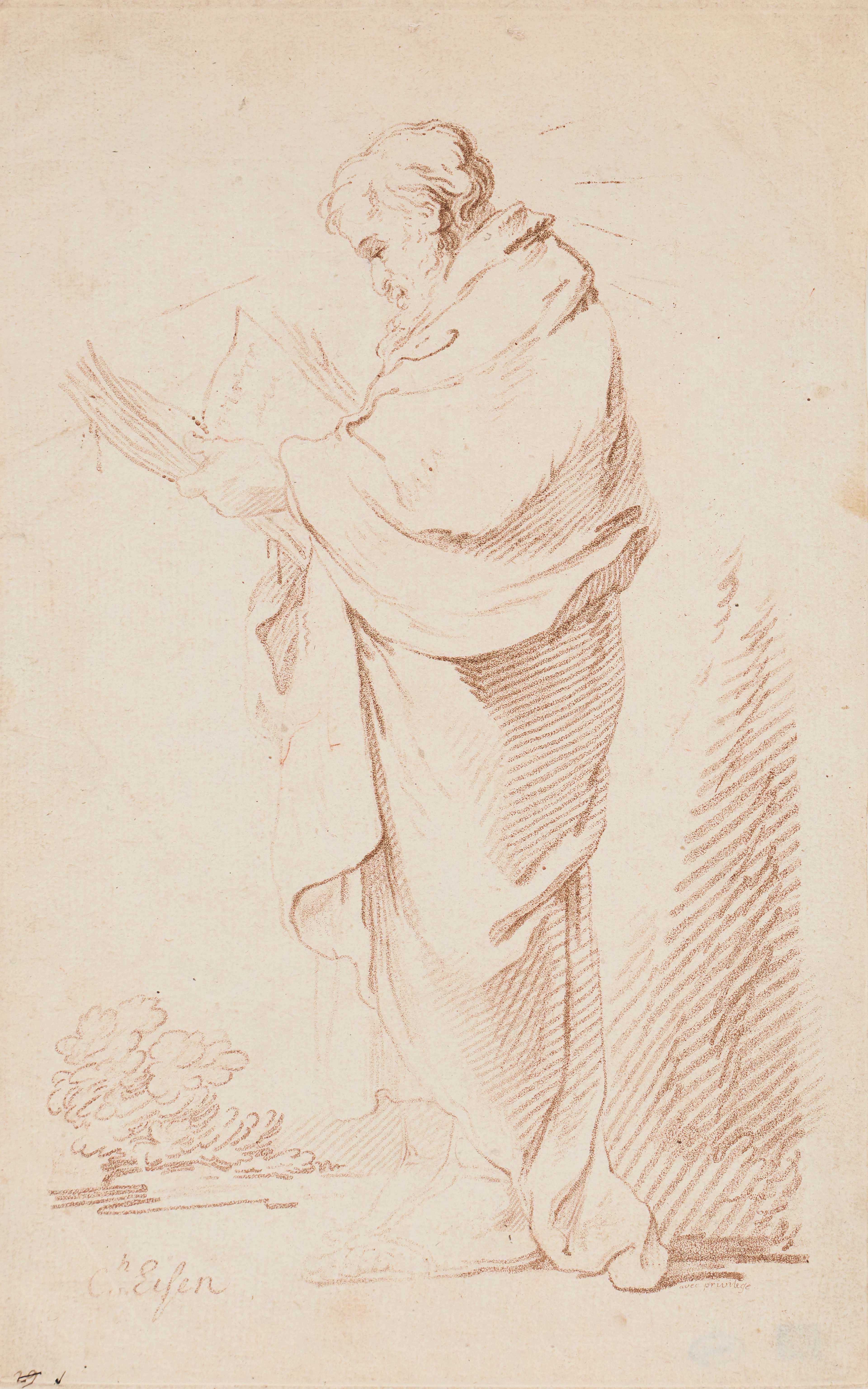 CHARLES EISEN (FRANCE 1720-1778). "Le Patriarche (The Patriarch)".