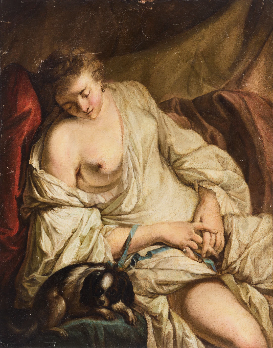 JEAN-BAPTISTE DESHAYS (COLLEVILLE 1729-1765 PARIS). Hans krets. La