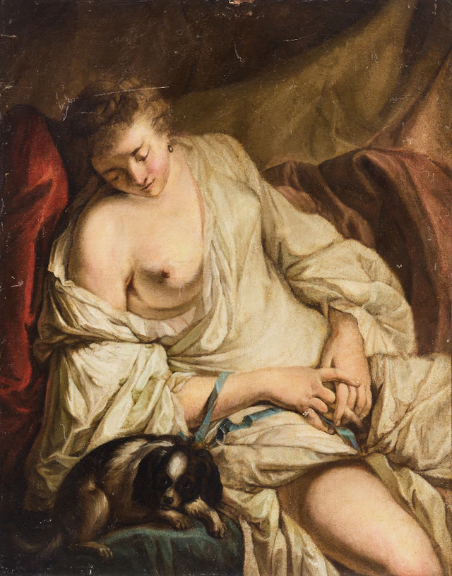 JEAN-BAPTISTE DESHAYS (COLLEVILLE 1729-1765 PARIS). Hans krets. La