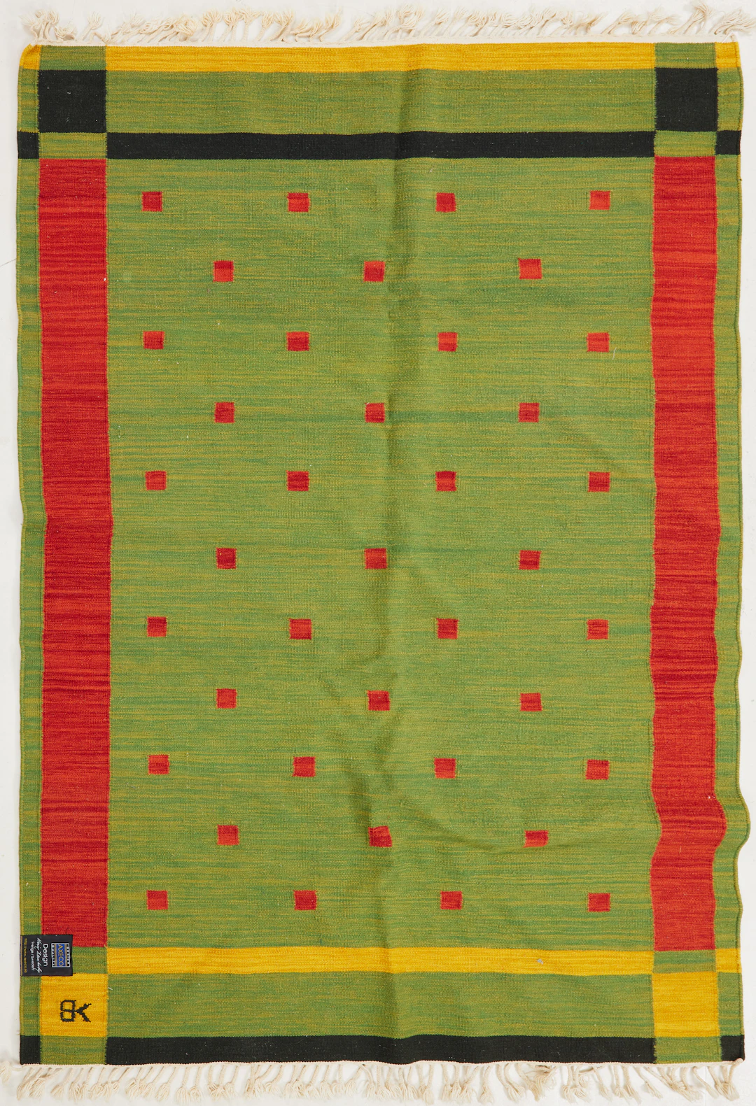 KARIN BERNHOLM. Matta, rölakan, Axeco, etikett, monogram.