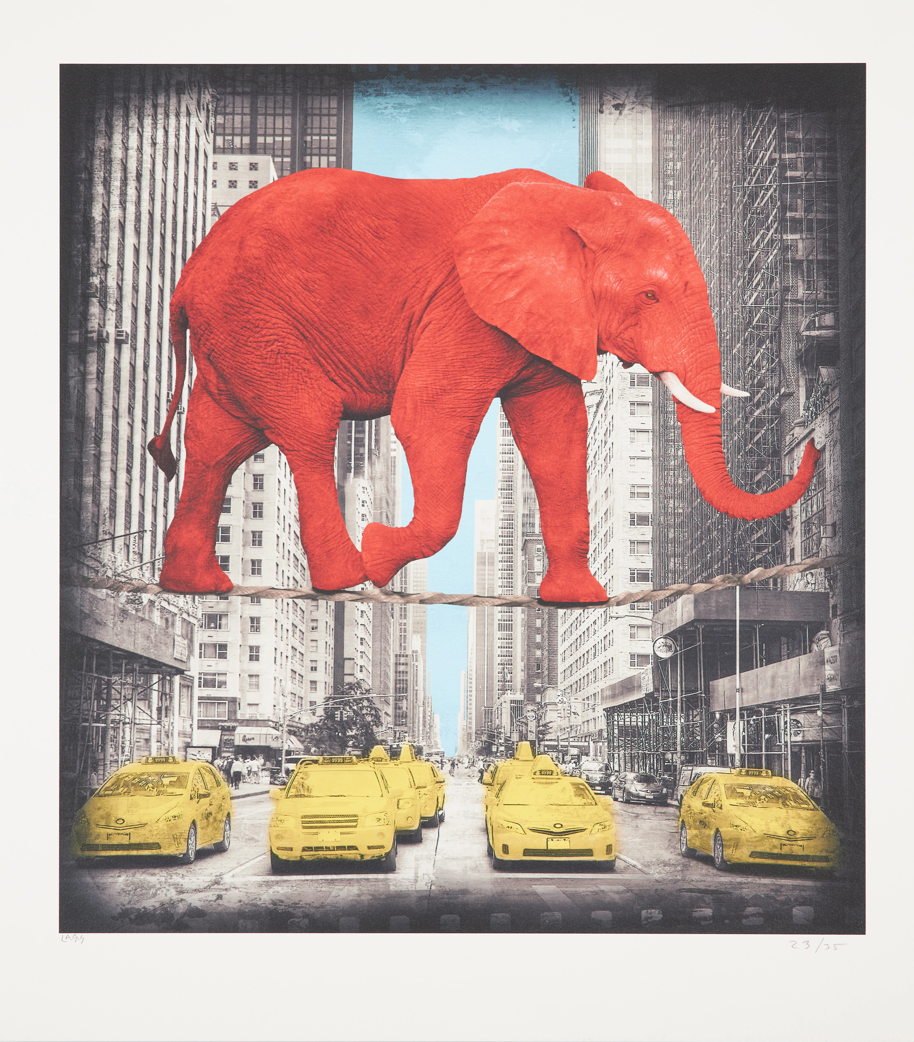 LARS TUNEBO. "High in New York", plantryck, signerad och numrerad 1/35.