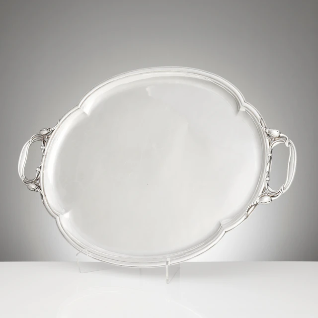 ERIK FLEMING. Bricka, silver, Atelier Borgila, Stockholm 1932.
