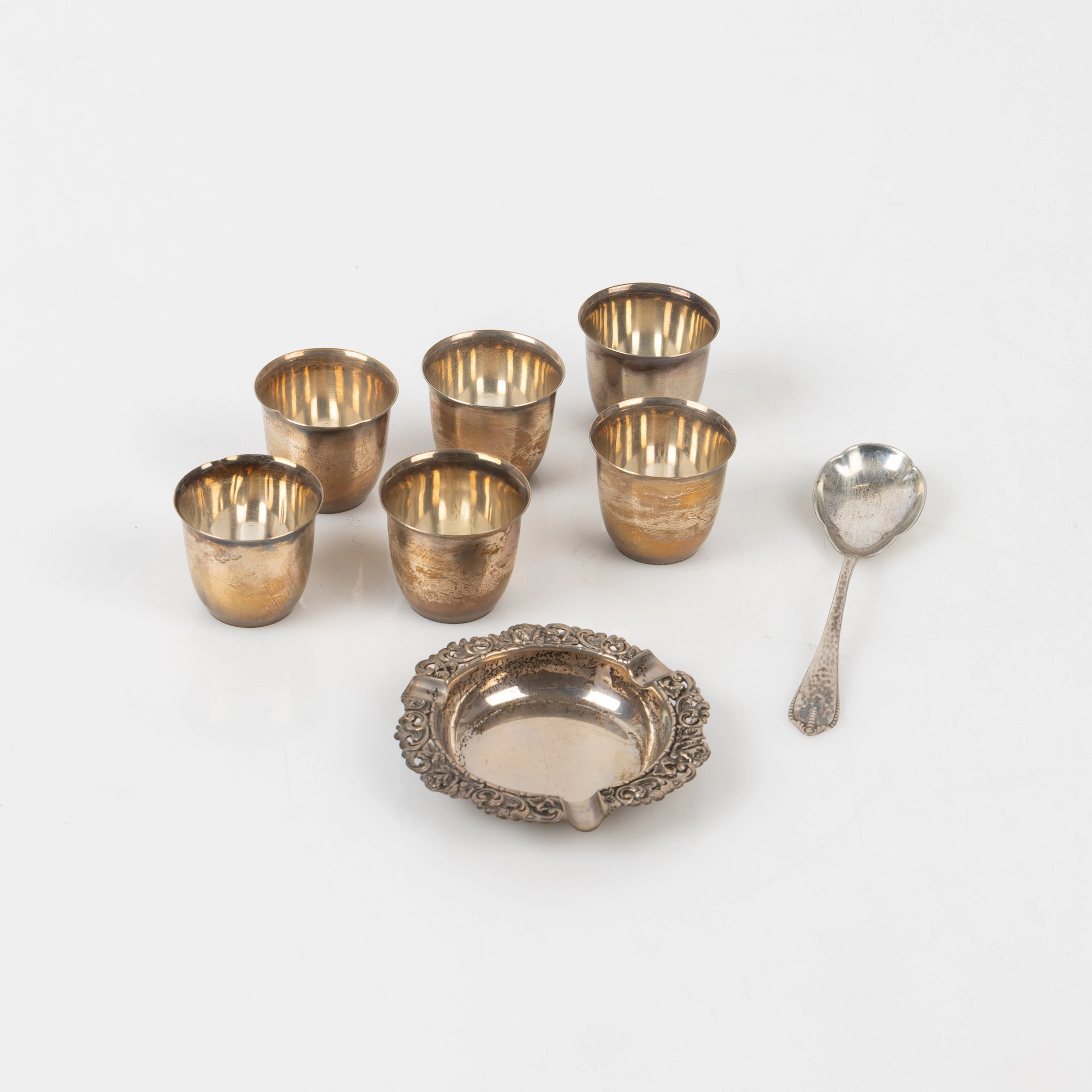 SAMLING SILVER, 8 delar, bl.a. Argenta Aktiebolag Silversmedjan, Stockholm