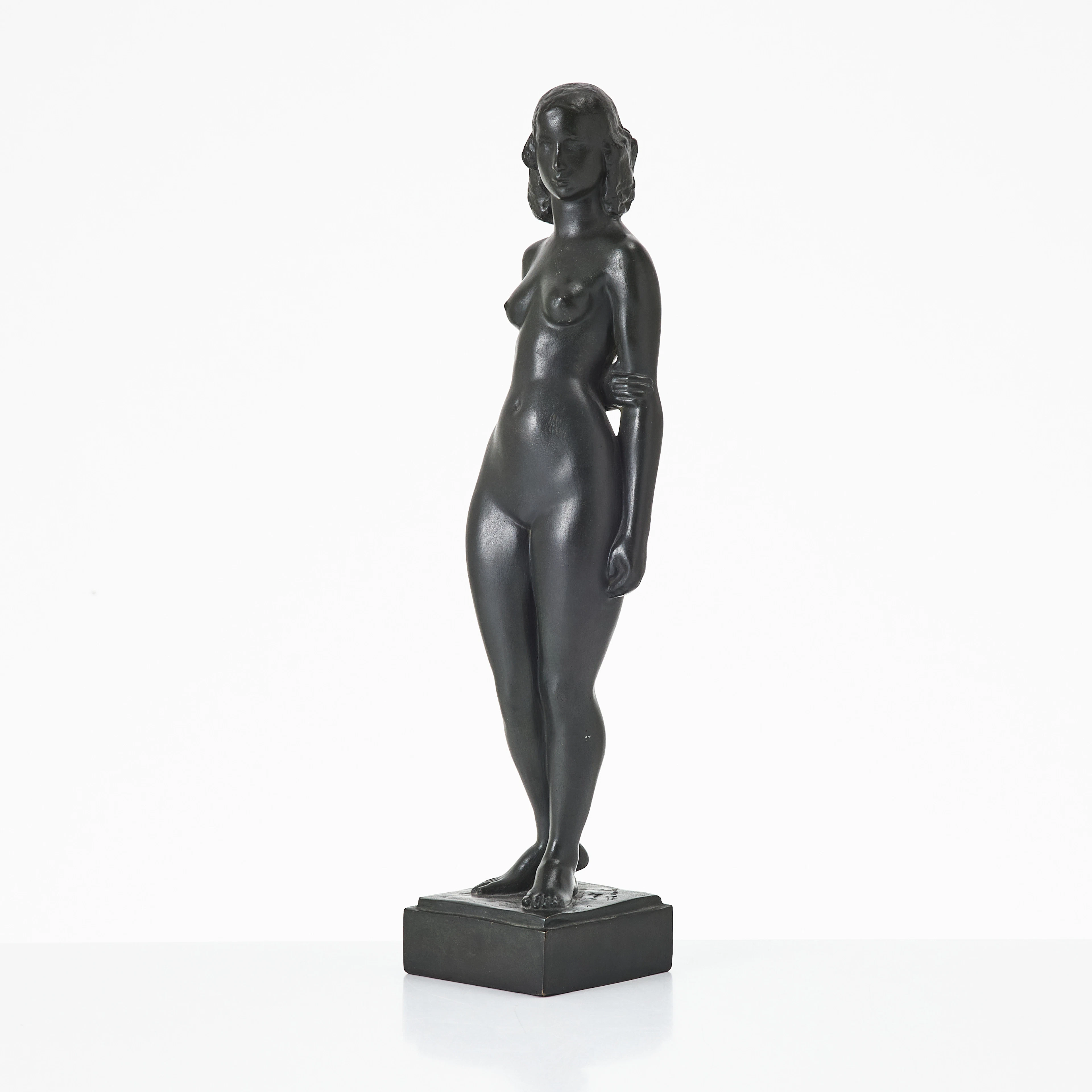 FREDRIK FRISENDAHL. Modell, skulptur, patinerad brons, otydligt signerad.