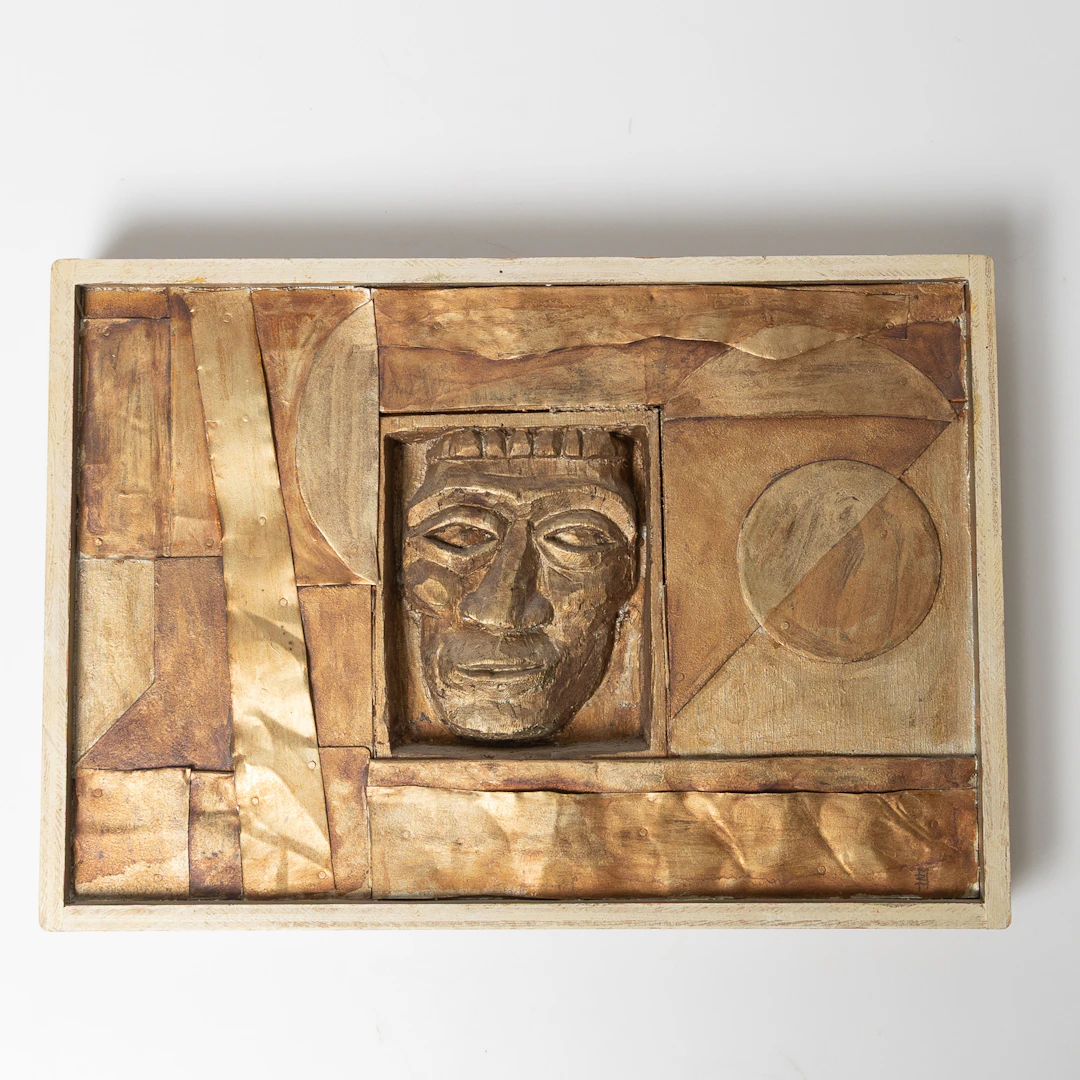 BENGT INGE LUNDKVIST. (1913-1991), Relief, signerad, trä och metall.