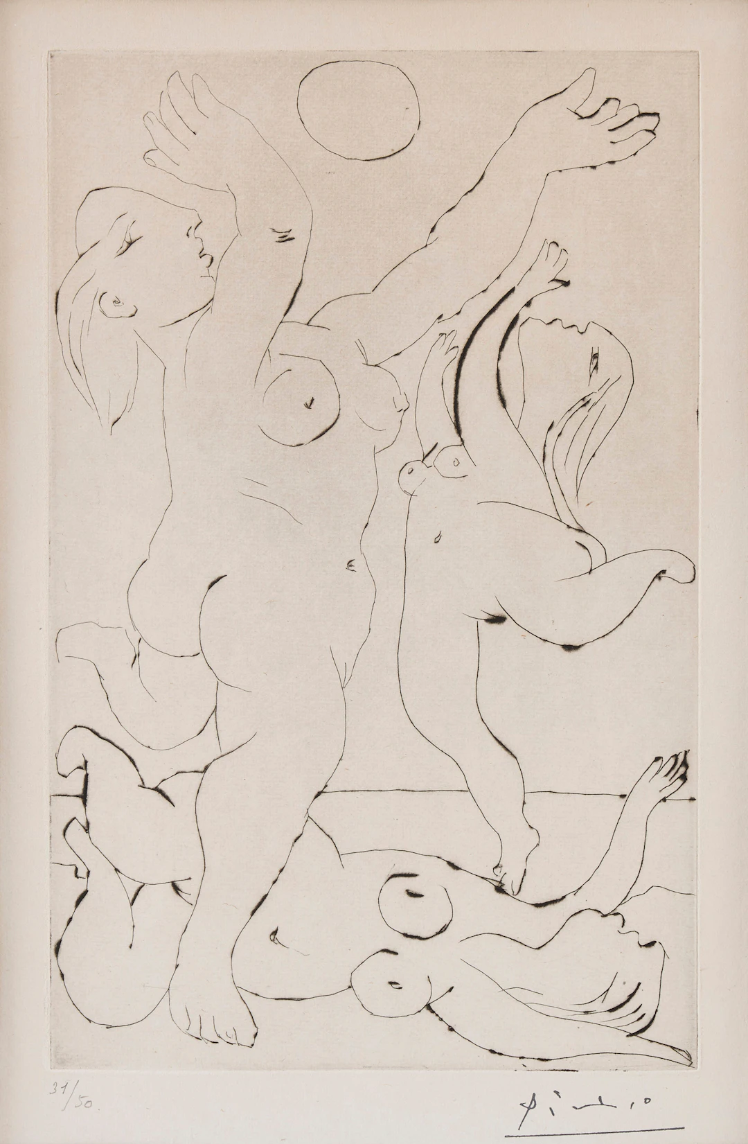 PABLO PICASSO. "Jeu sur la Plage".