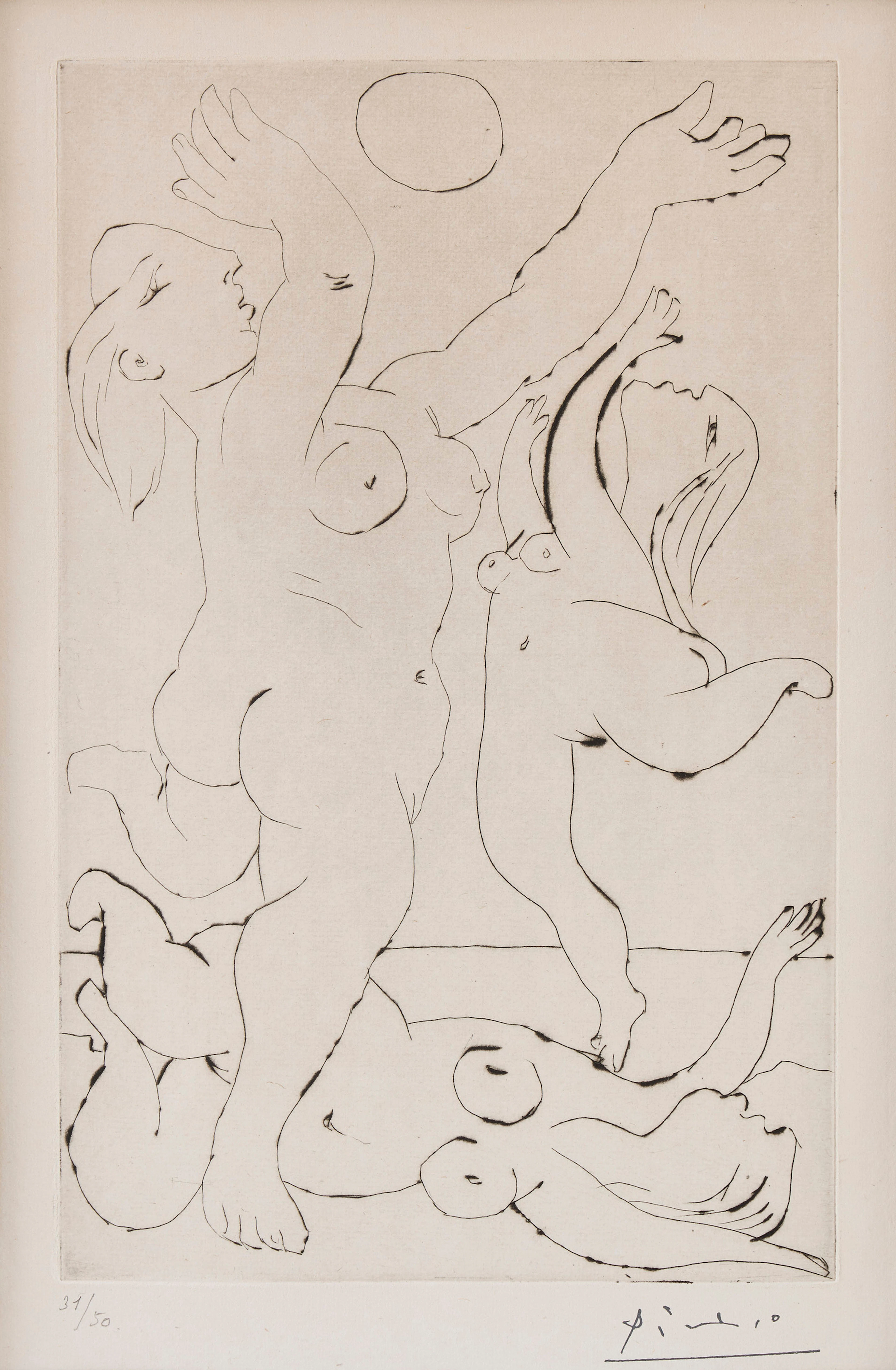 PABLO PICASSO. "Jeu sur la Plage".