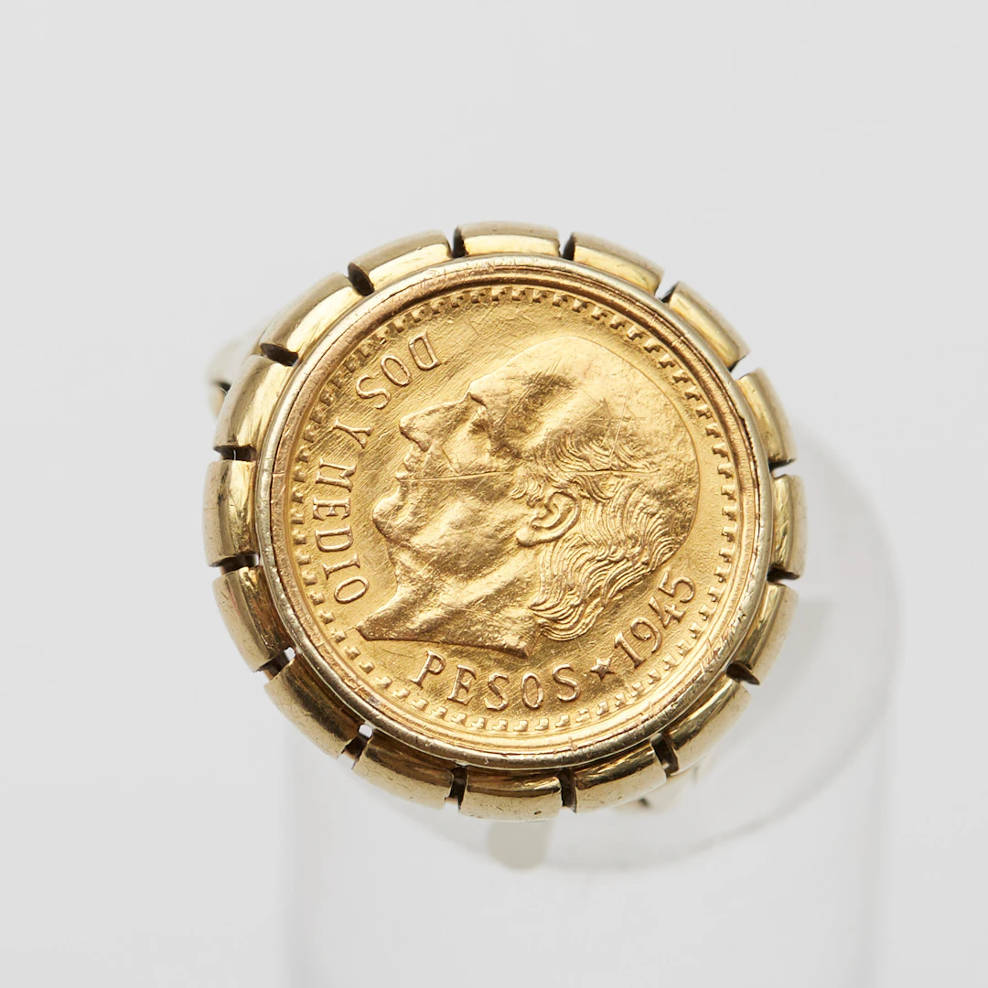 RING, Münzring, 585/900er Gelbgold, 2,5- Persos.