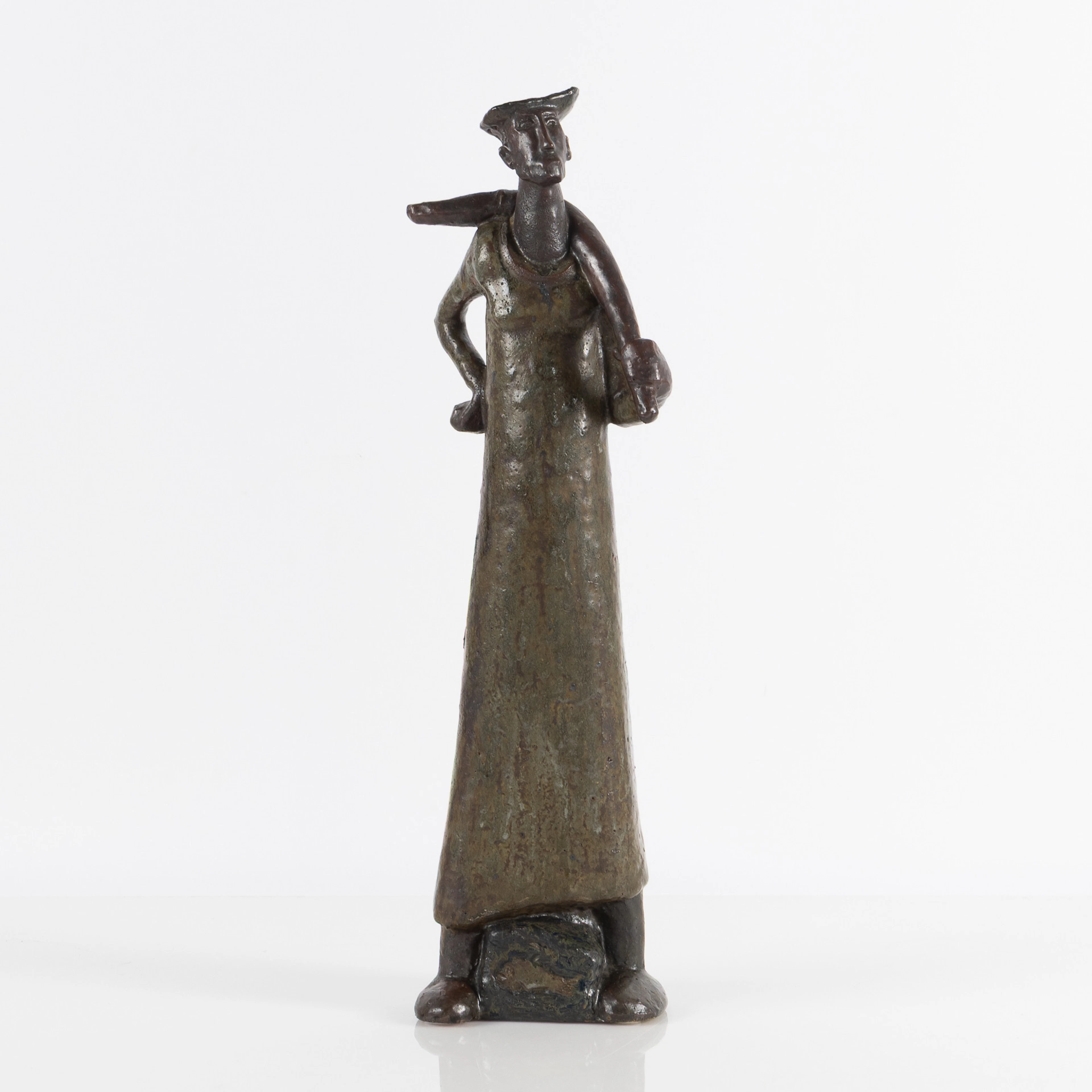 ÅKE HOLM. Skulptur, "Petrus Fiskaren". Unik.