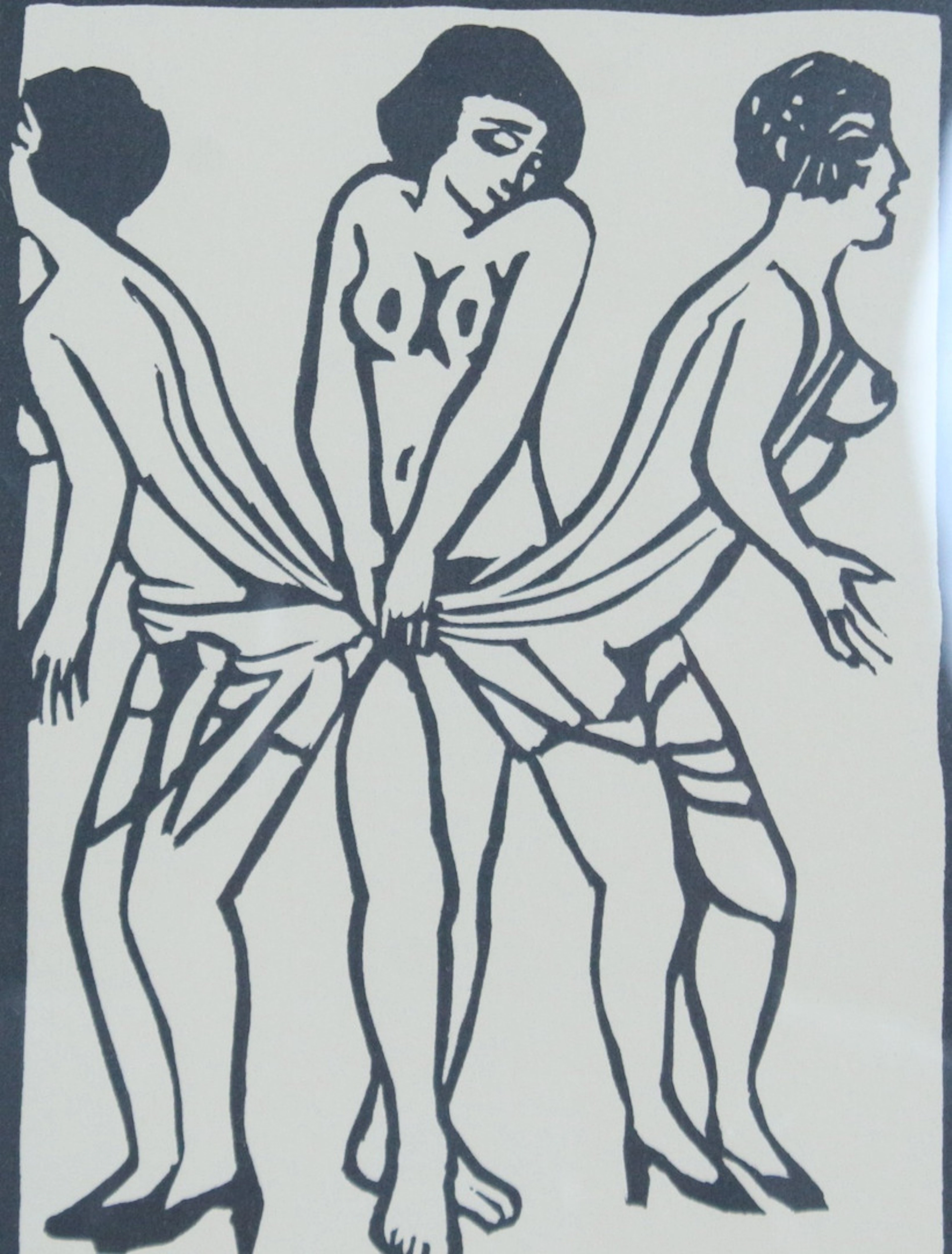 ROLAND TOPOR (1938-1997). Linolschnitt, '' Marx Sisters '', signiert, E.A.