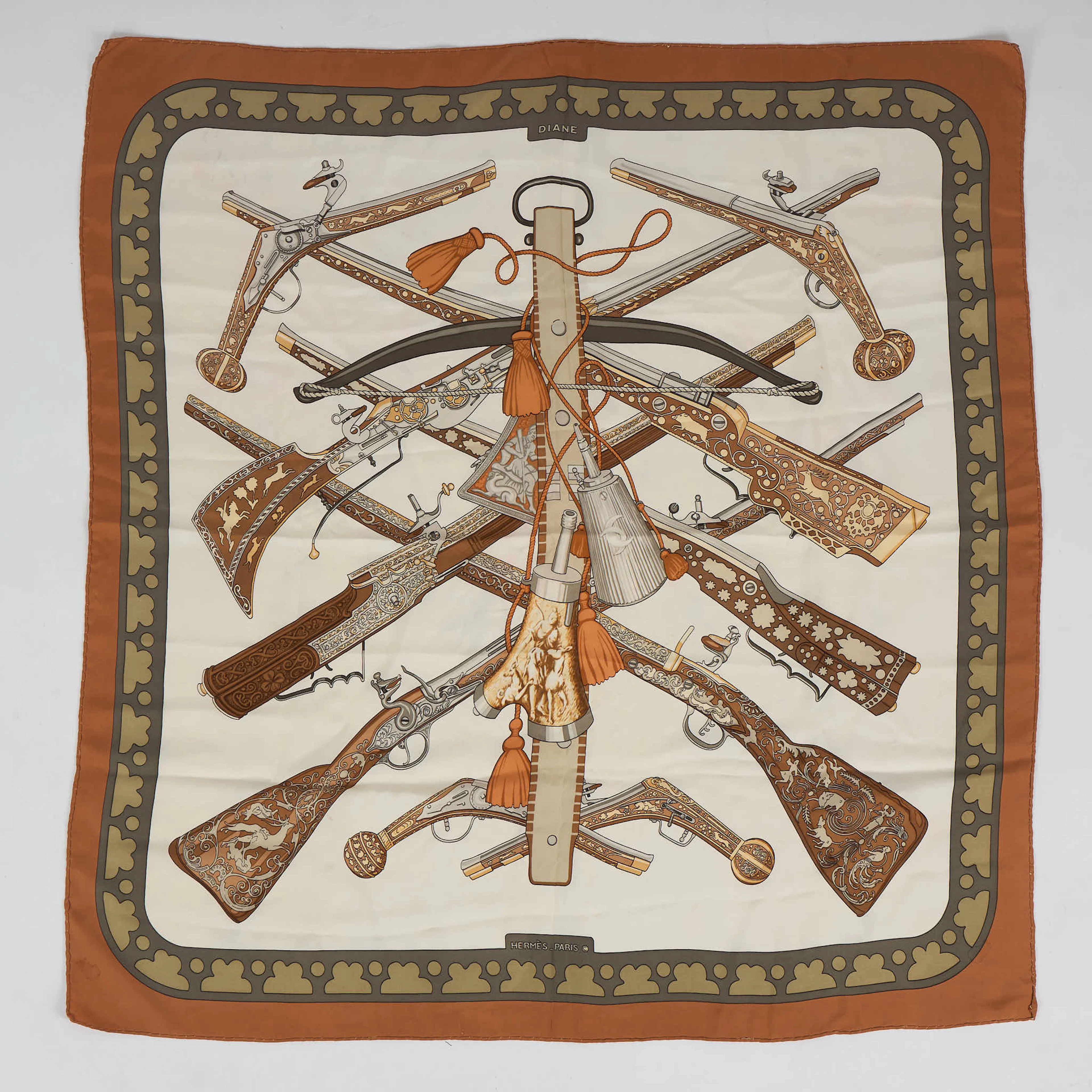 HERMÈS, scarf, "Diana".