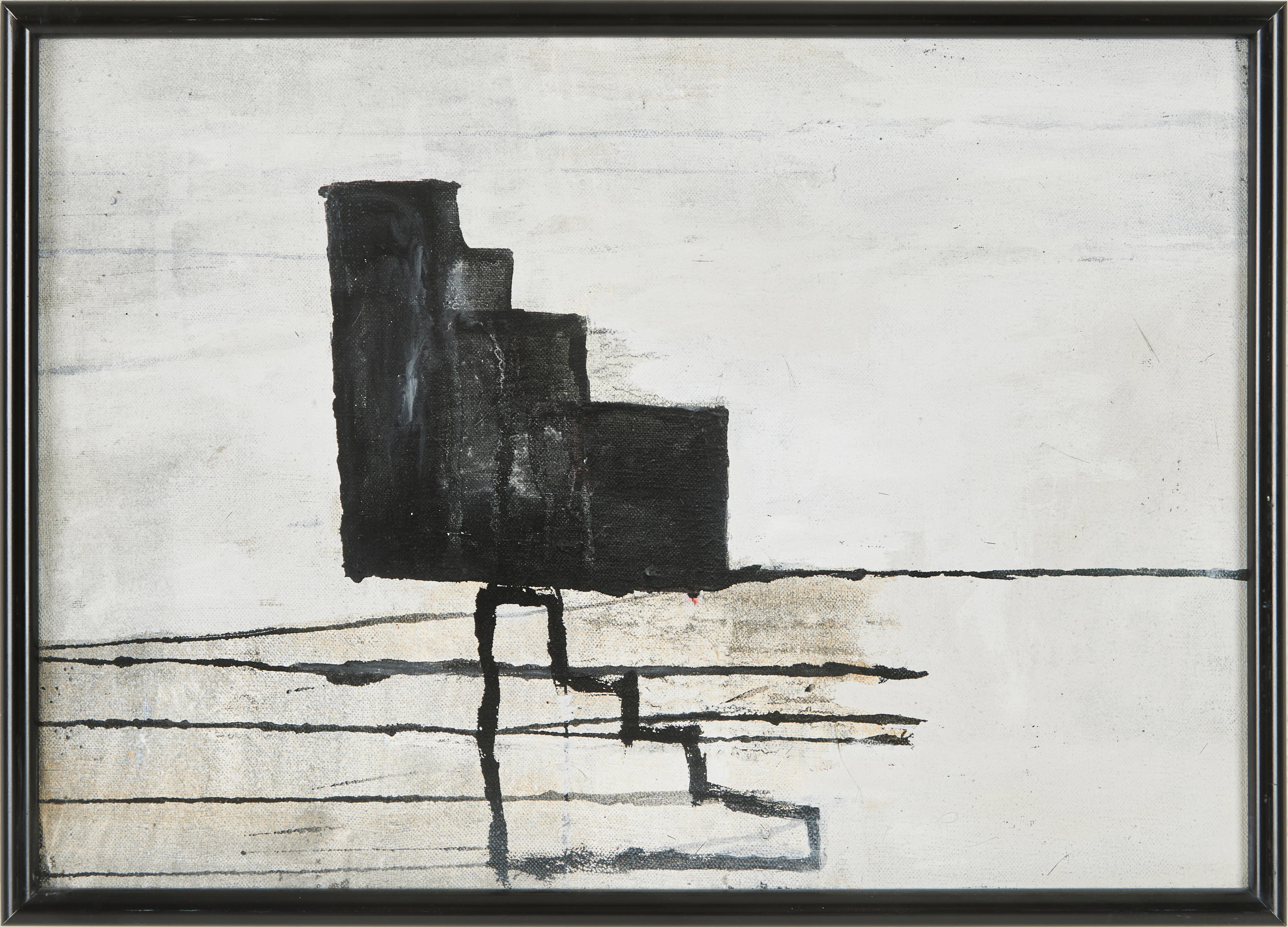 JOHANNA AALTO. Abstrakt bild, olja på duk, signerad a tergo.