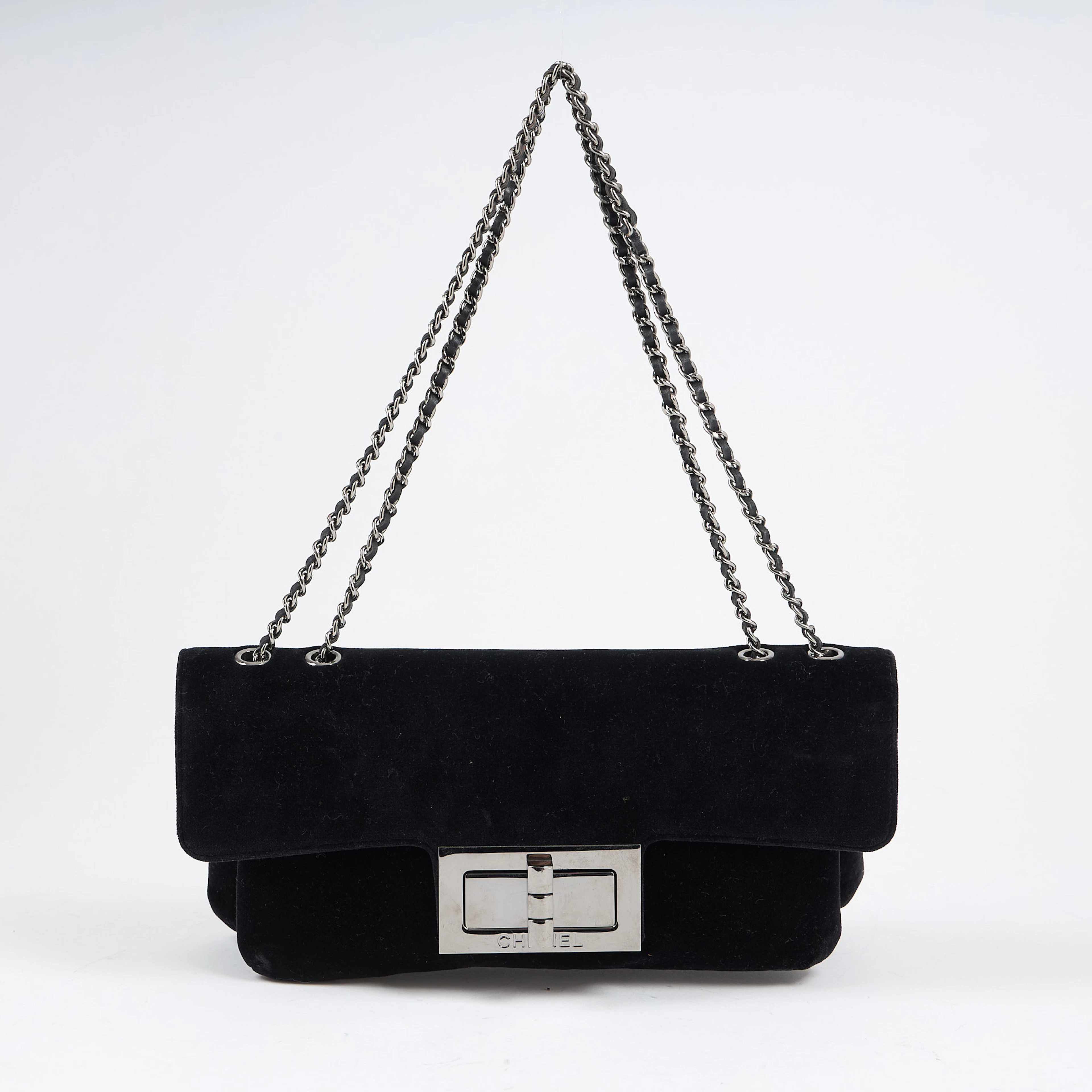 CHANEL, Black Velvet Giant Reissue Flap Shoulder Bag, 2003-2004.