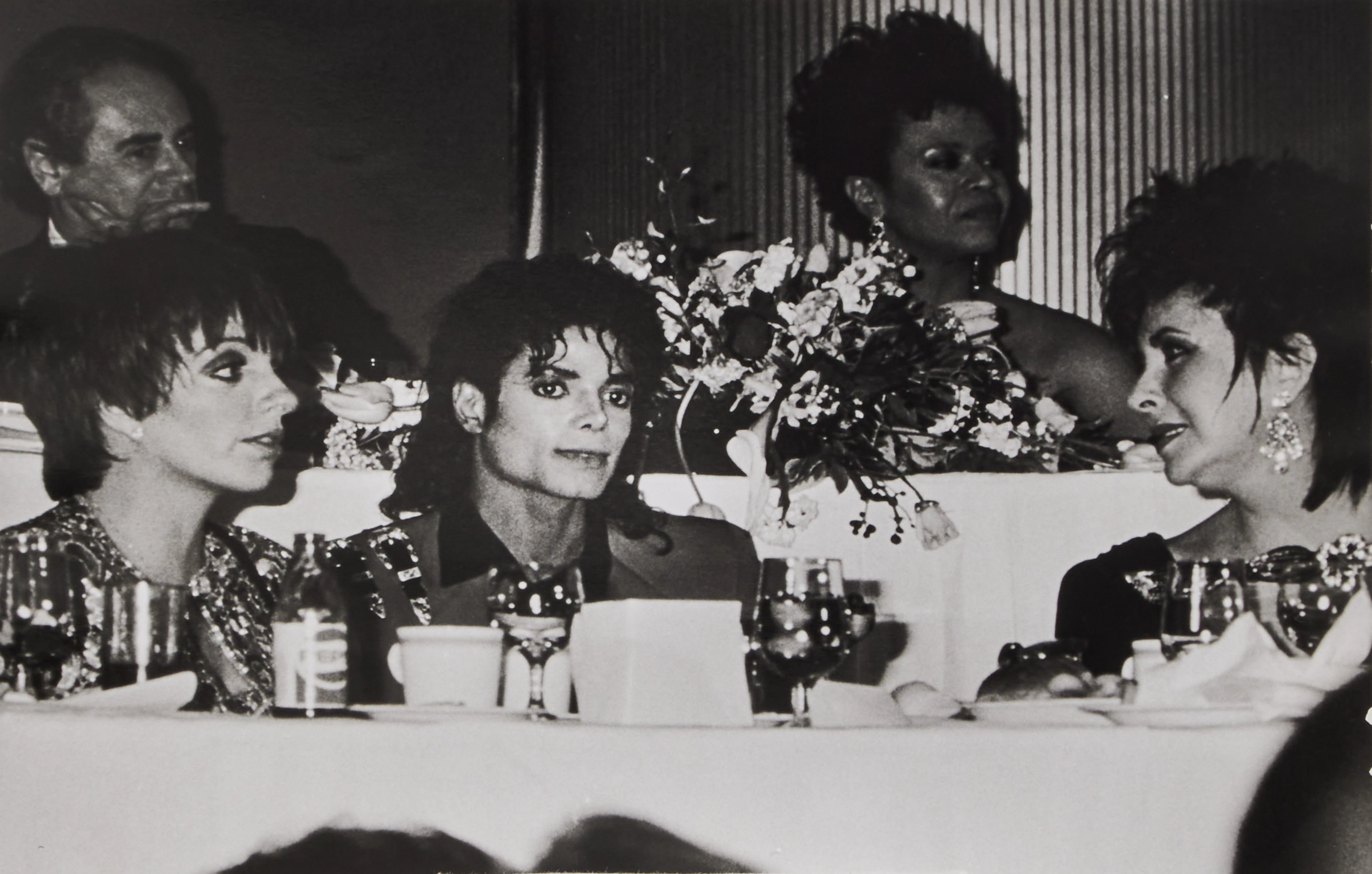 RON GALELLA. March 10, 1988: Liza Minnelli, Micheal Jackson and Elizabeth