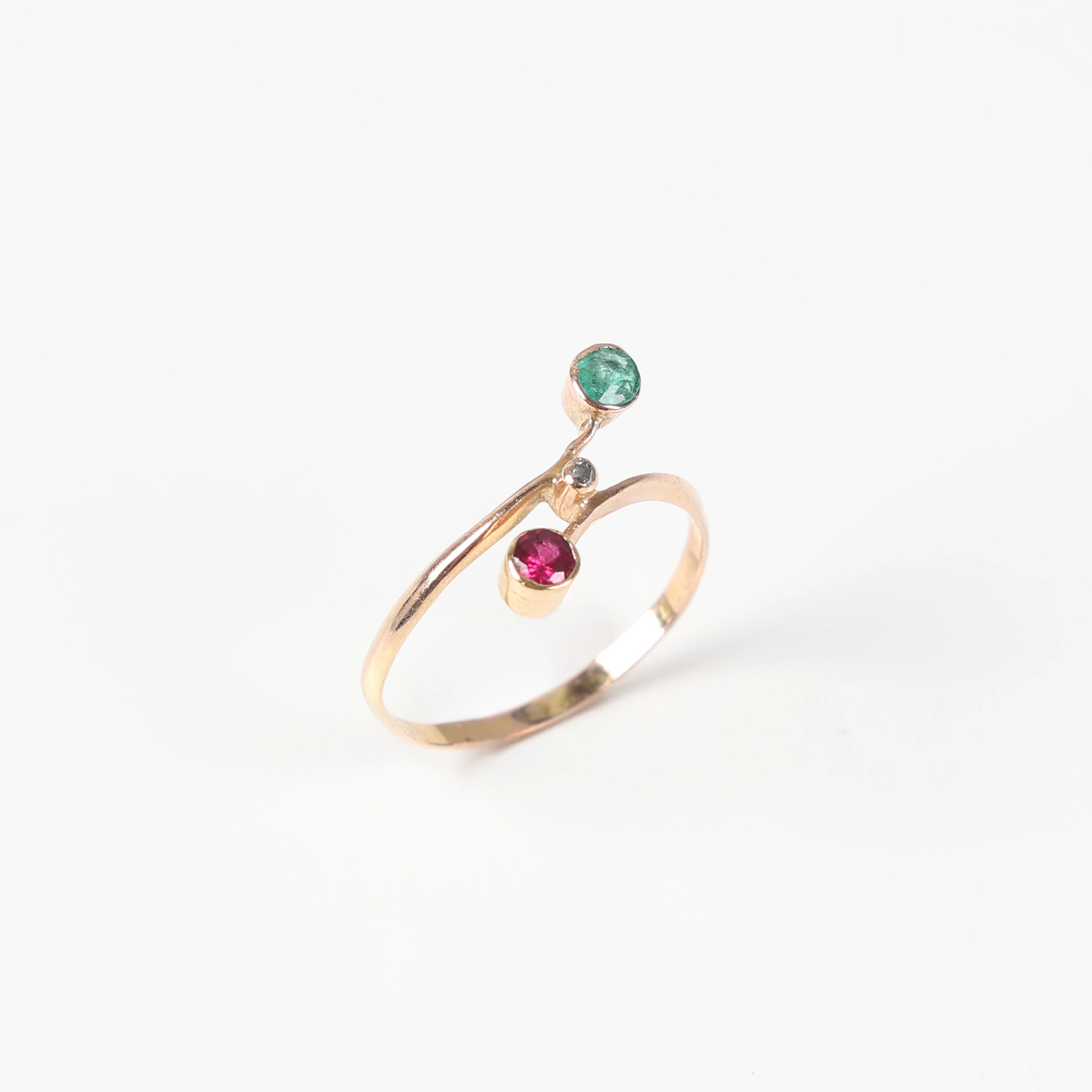 ANTIK RING, 14K guld, sekelskiftet 1900.