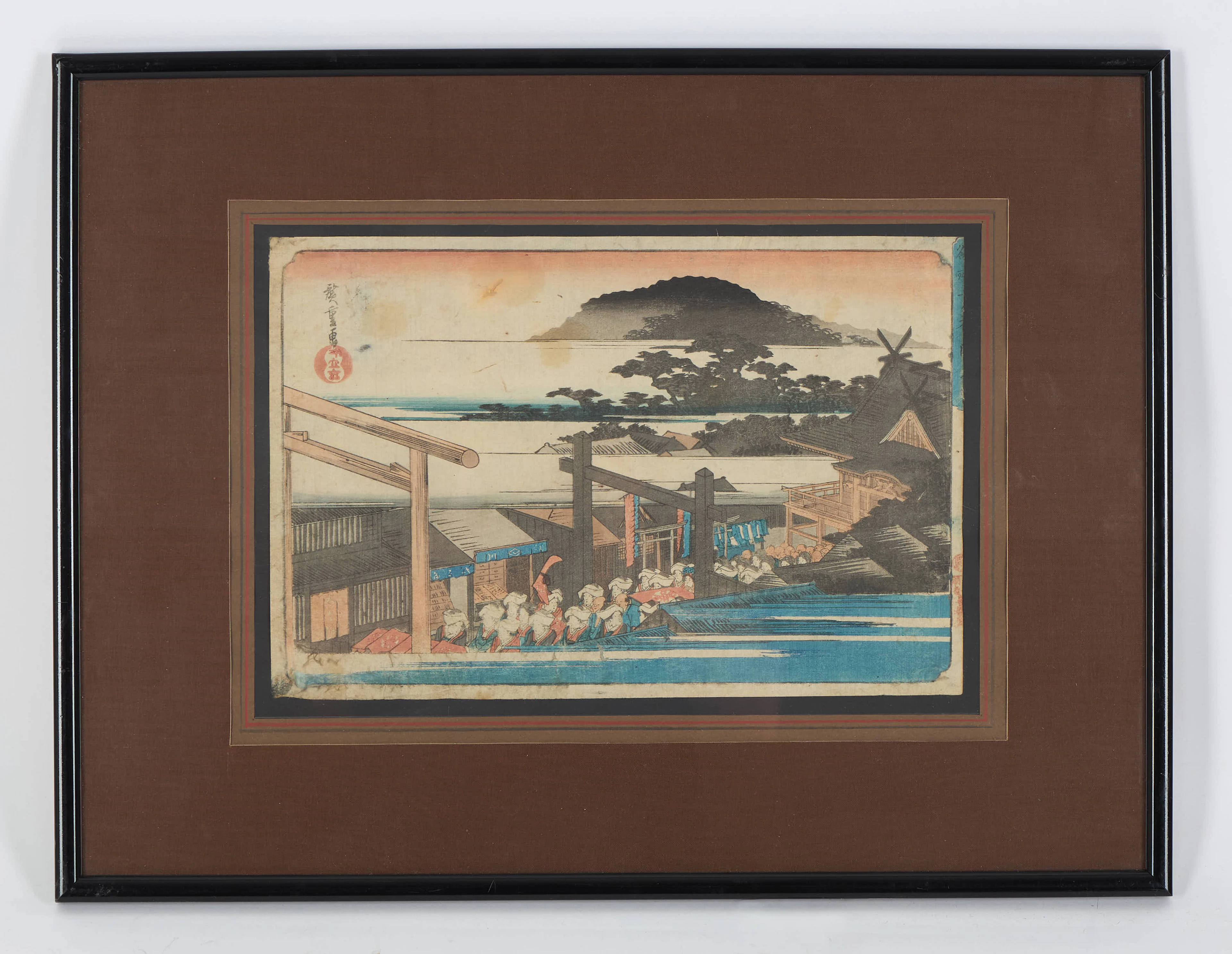 UTAGAWA HIROSHIGE (1797-1858). TRÄSNITT, 2 st, ur serien hundra berömda