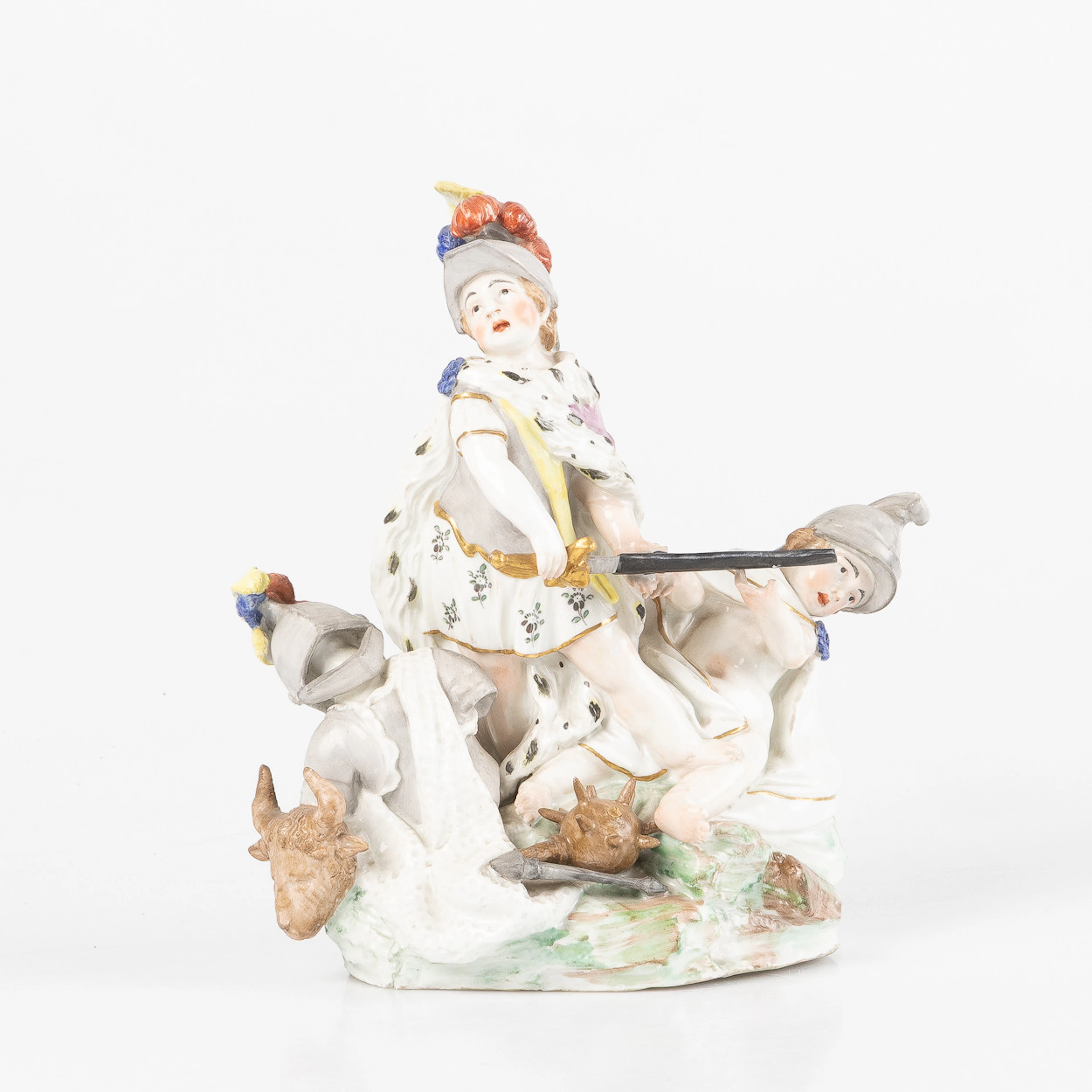 FIGURGRUPP. efter original av Frankenthal, Tyskland, porslin, 1900-tal.