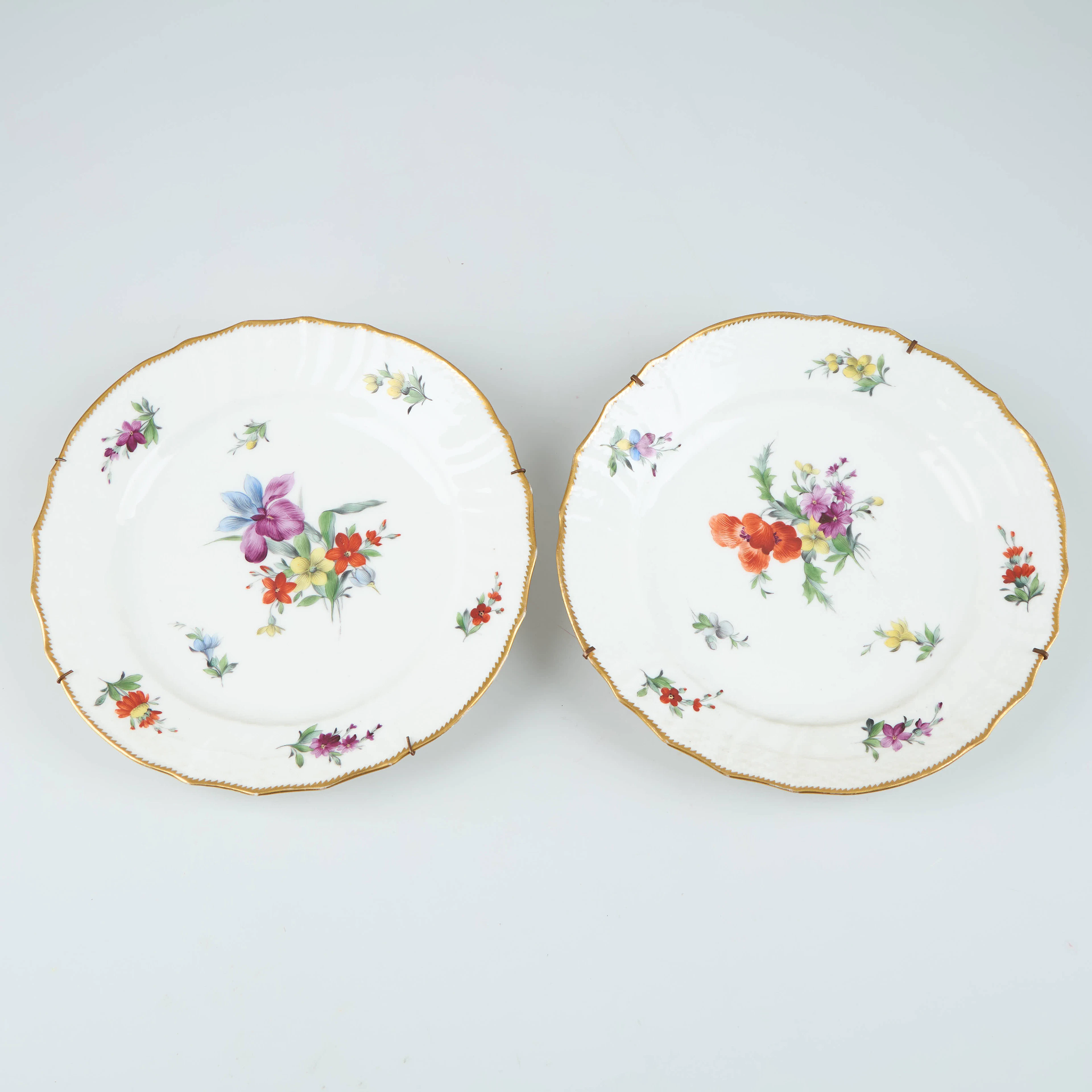TALLRIKAR, 2 st, Royal Copenhagen Danmark 1800-tal.