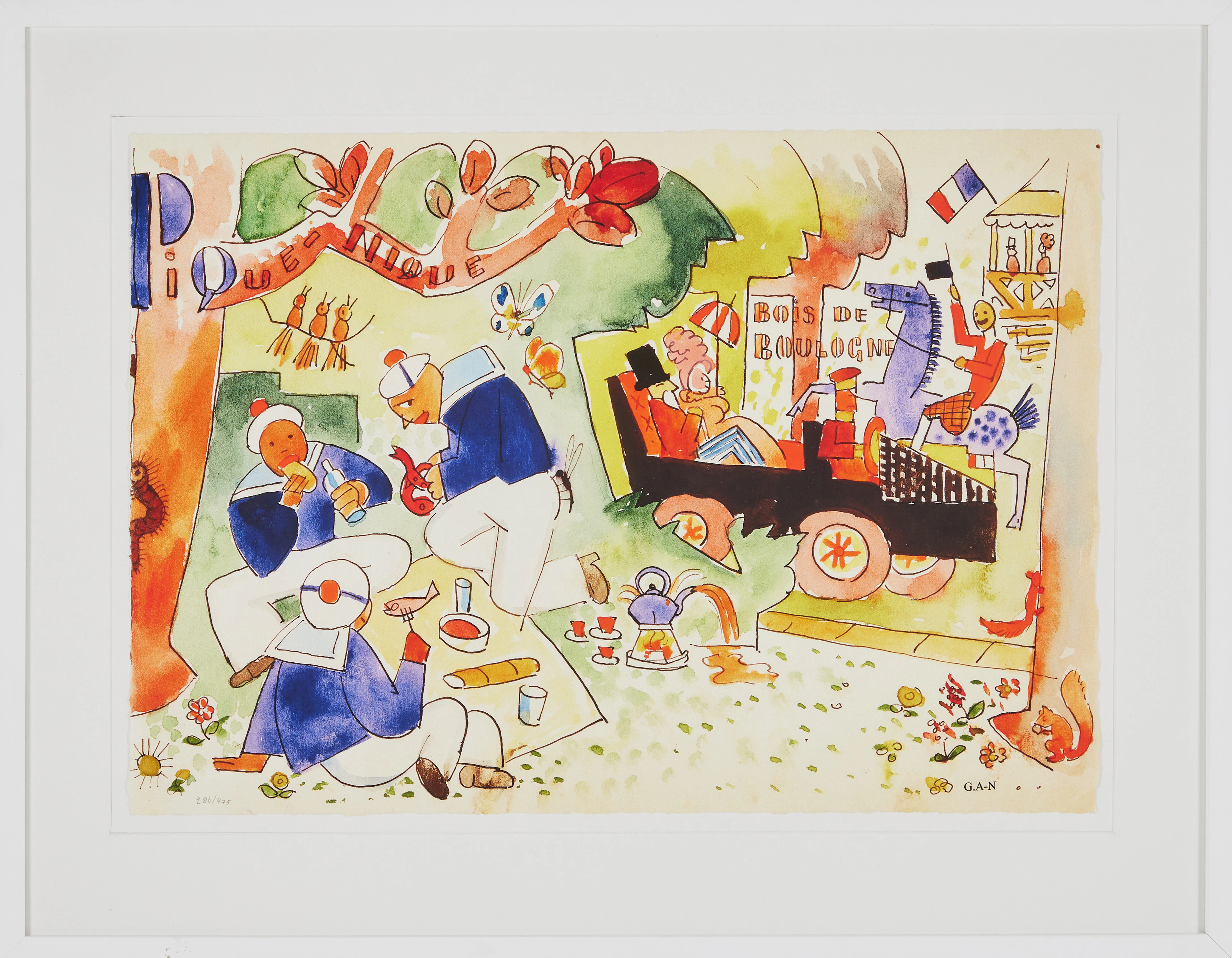 GÖSTA ADRIAN-NILSSON GAN (1884‑1965). EFTER. Frukost i det gröna