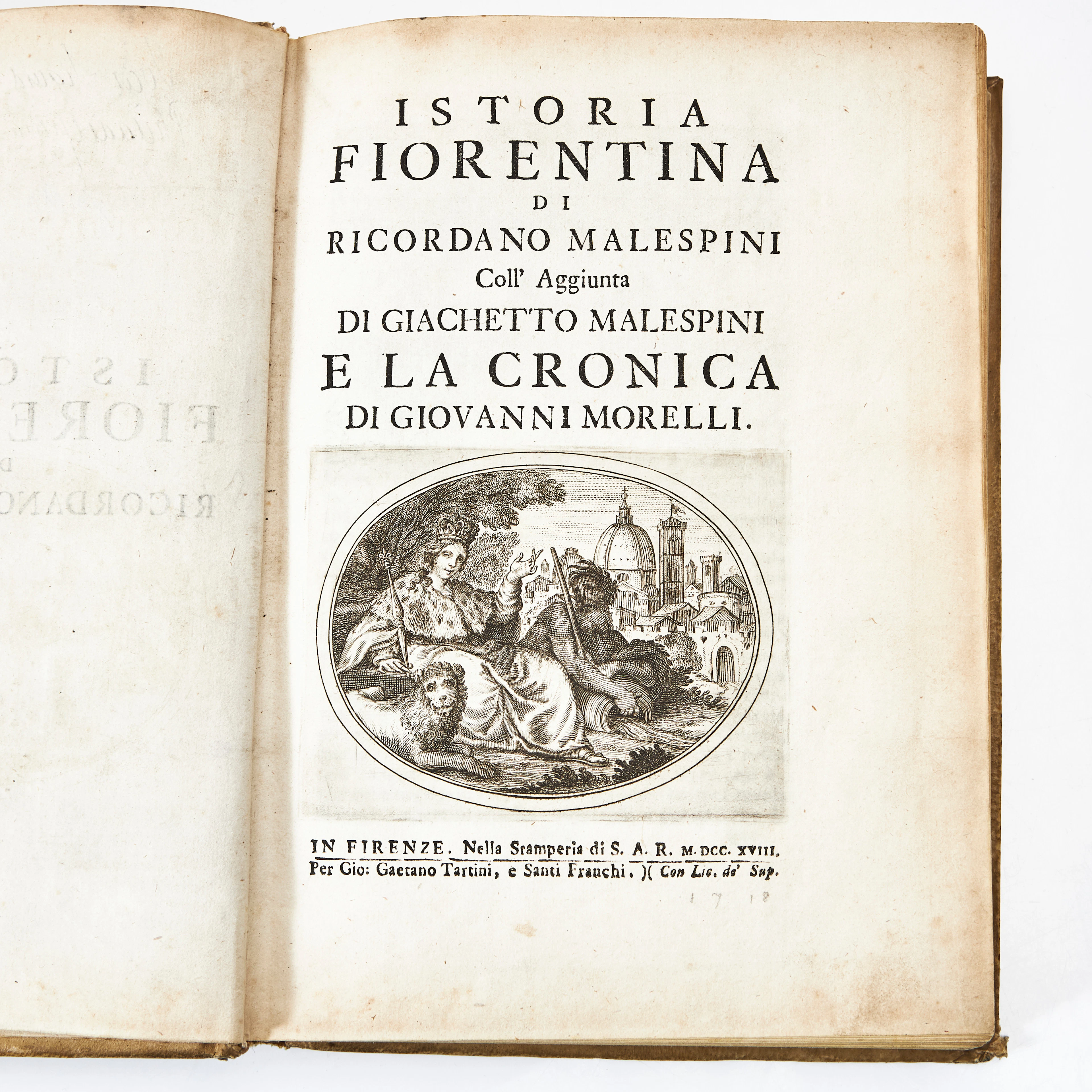 TOSCANA - Istoria Fiorentina di Ricordano Malespini, Florens 1718.